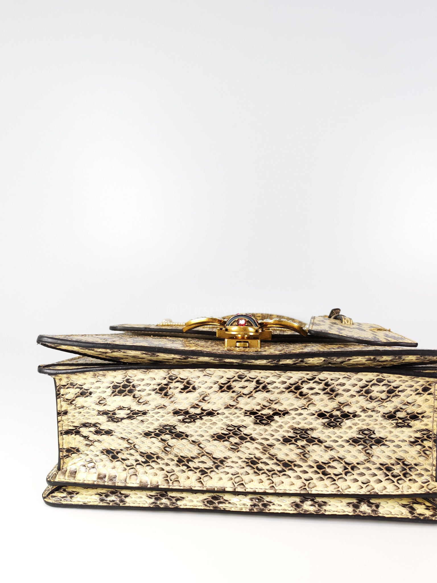 Python Queen Margaret “Loved” Top Handle Bag | Purse Maison Luxury Bags Shop