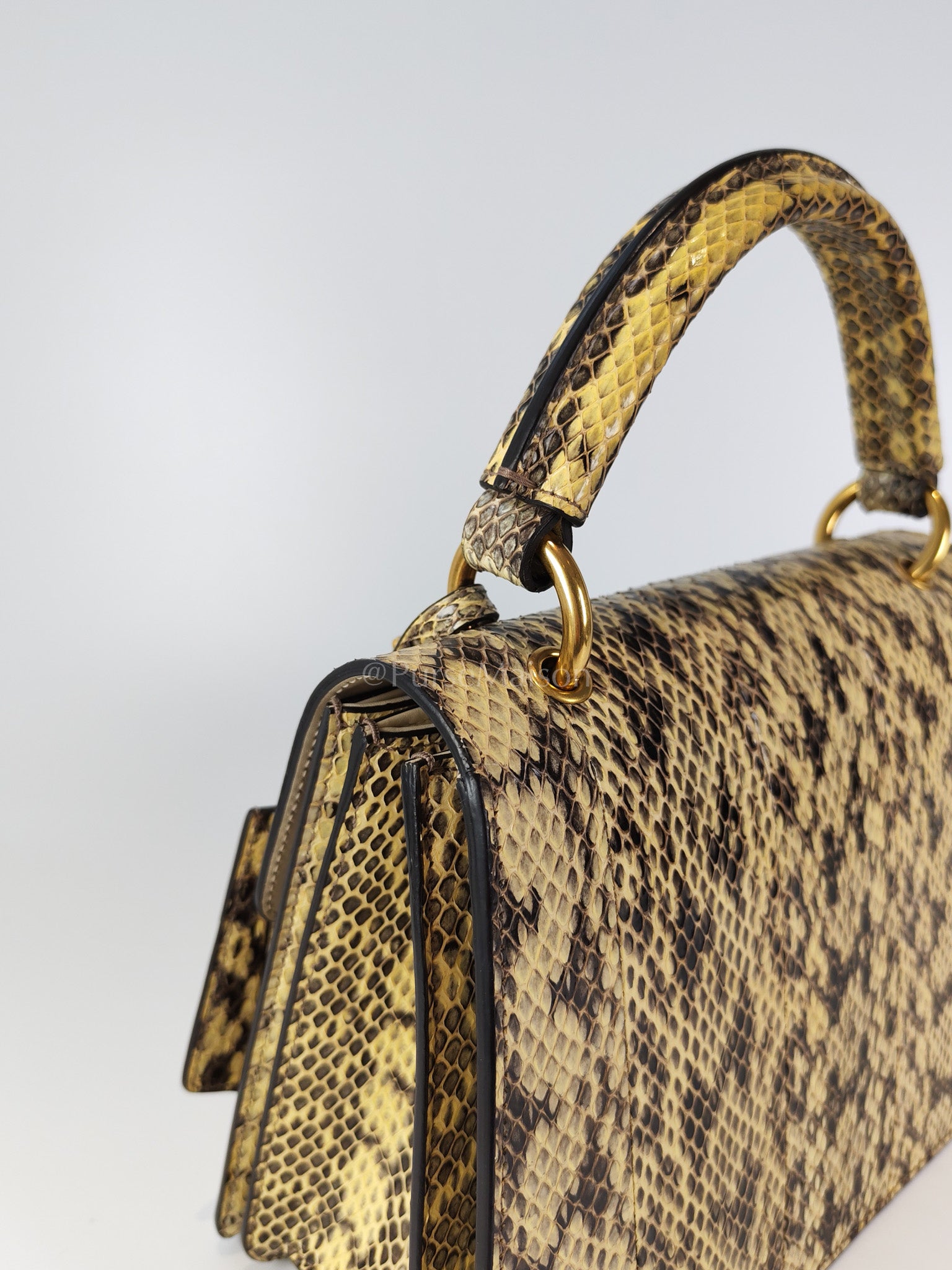 Python Queen Margaret “Loved” Top Handle Bag | Purse Maison Luxury Bags Shop