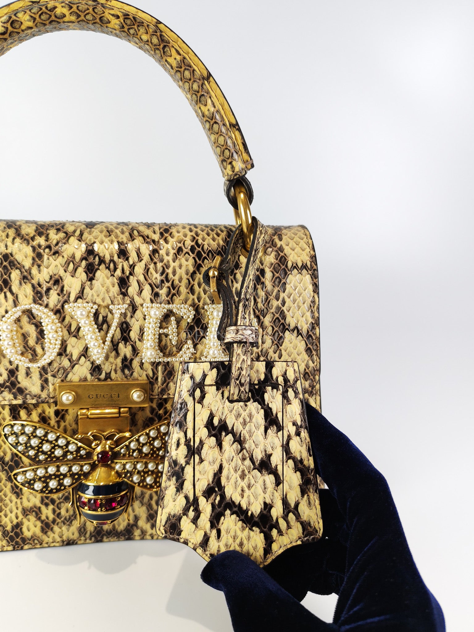 Python Queen Margaret “Loved” Top Handle Bag | Purse Maison Luxury Bags Shop