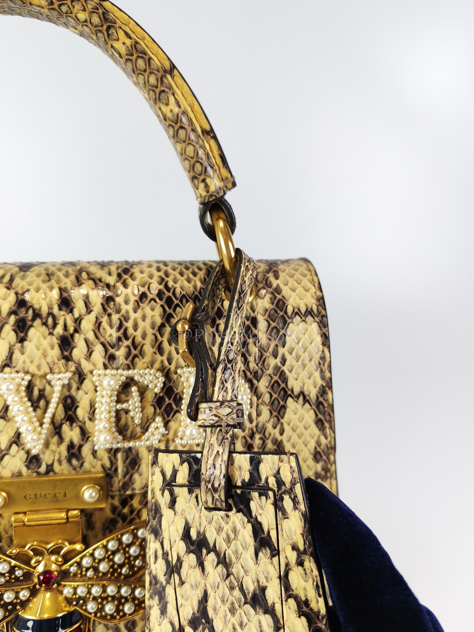 Python Queen Margaret “Loved” Top Handle Bag | Purse Maison Luxury Bags Shop