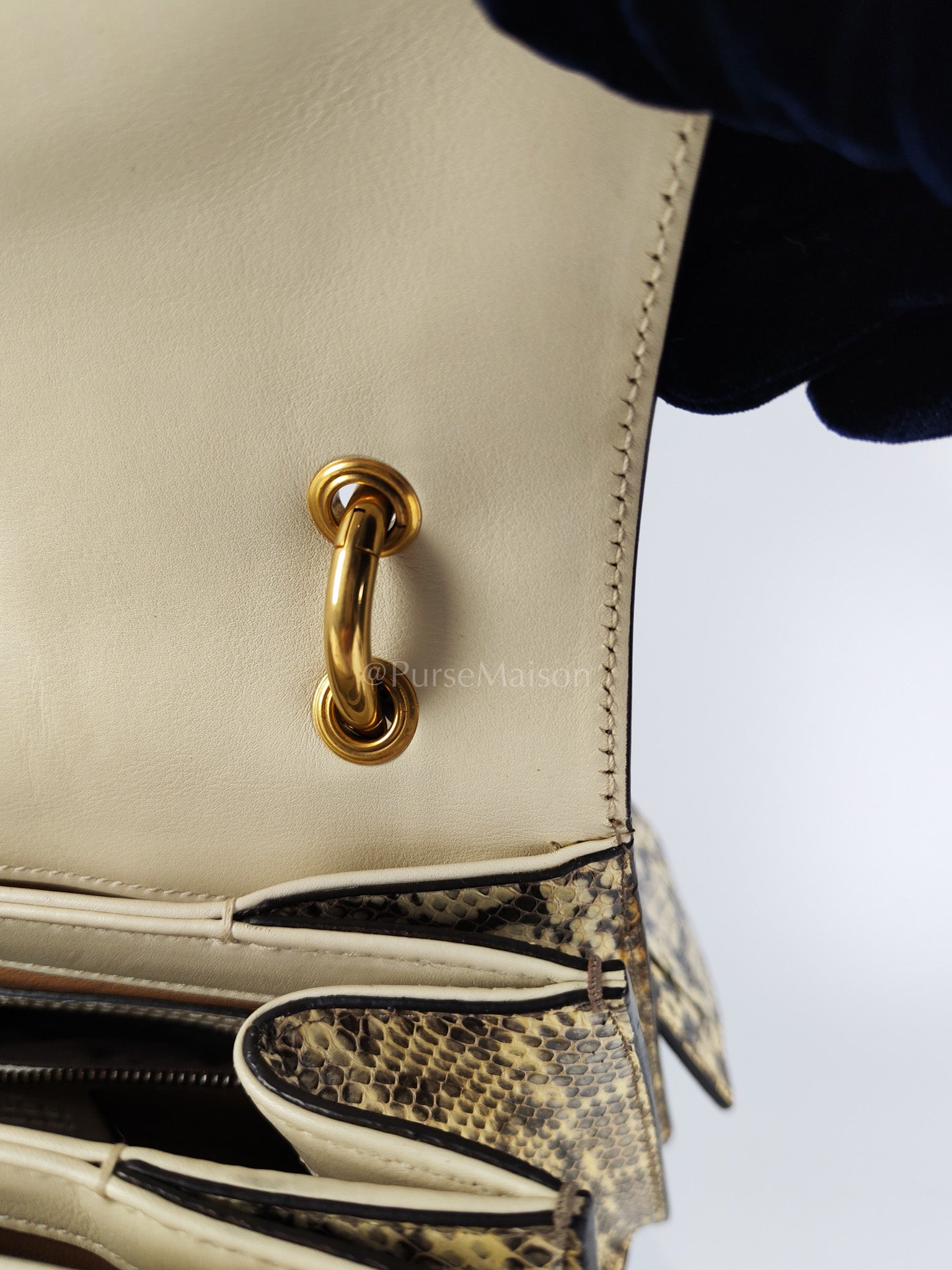 Python Queen Margaret “Loved” Top Handle Bag | Purse Maison Luxury Bags Shop