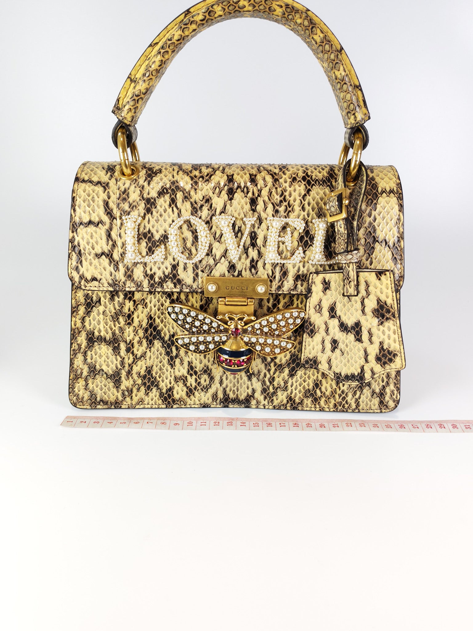 Python Queen Margaret “Loved” Top Handle Bag | Purse Maison Luxury Bags Shop