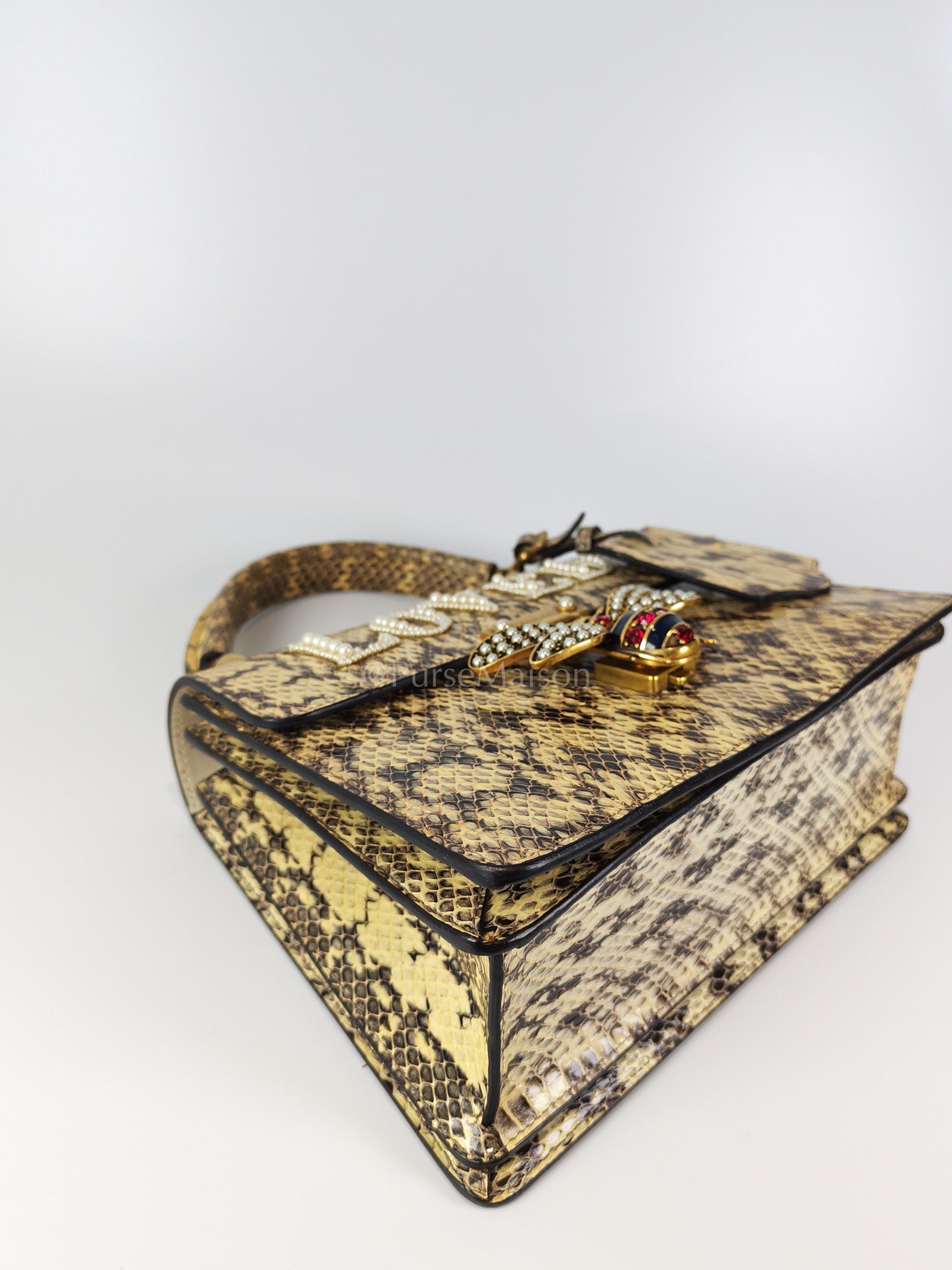 Python Queen Margaret “Loved” Top Handle Bag | Purse Maison Luxury Bags Shop
