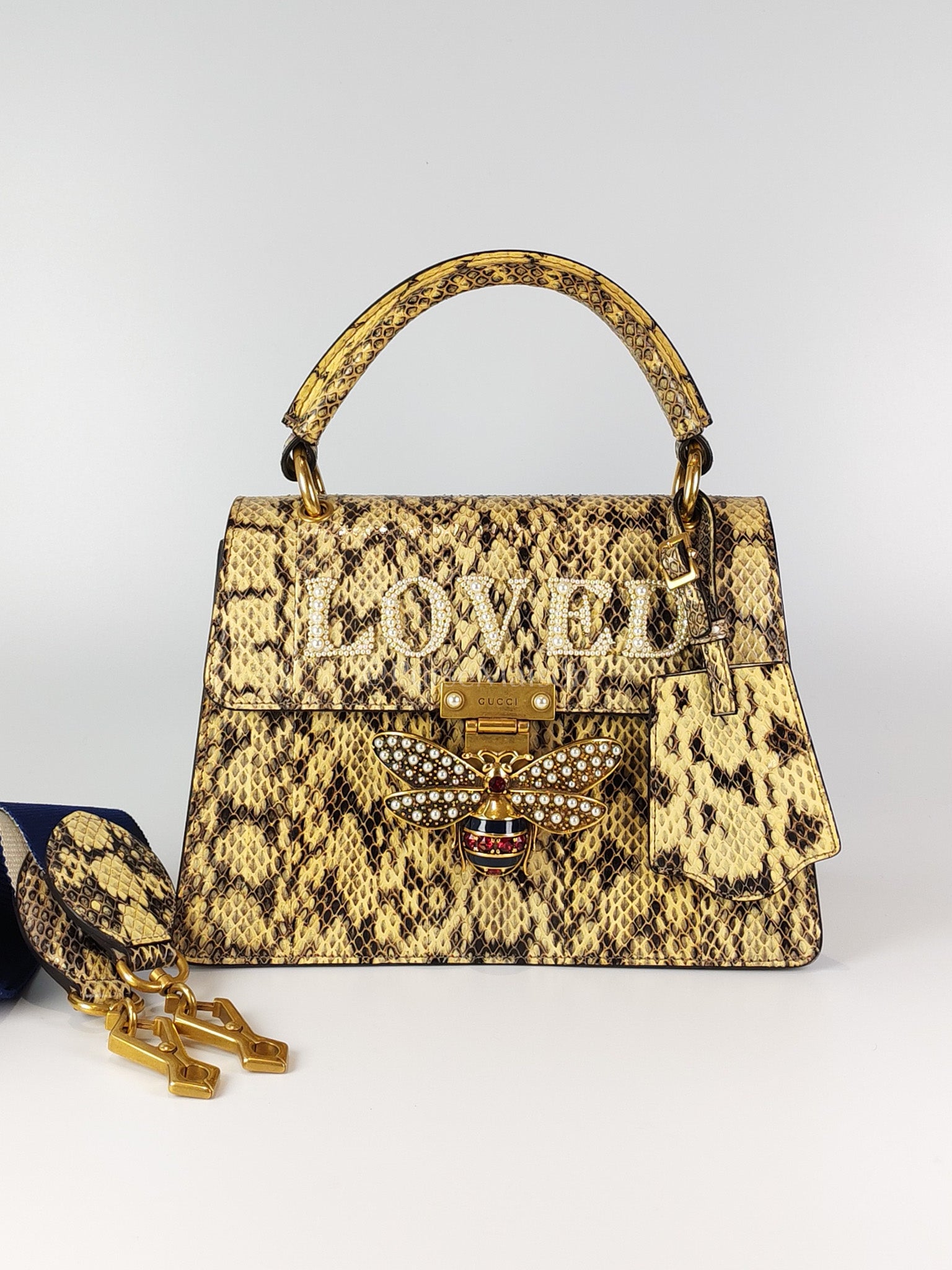 Python Queen Margaret “Loved” Top Handle Bag | Purse Maison Luxury Bags Shop
