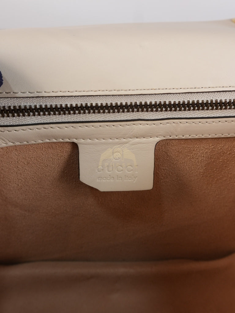 Queen Margaret Flap Bag in Off-White Calfskin Leather | Purse Maison Luxury Bags Shop