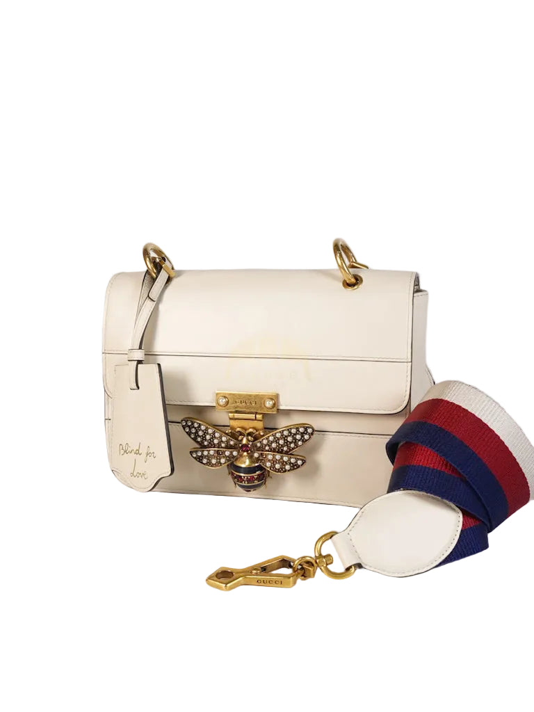 Queen Margaret Flap Bag in Off-White Calfskin Leather | Purse Maison Luxury Bags Shop