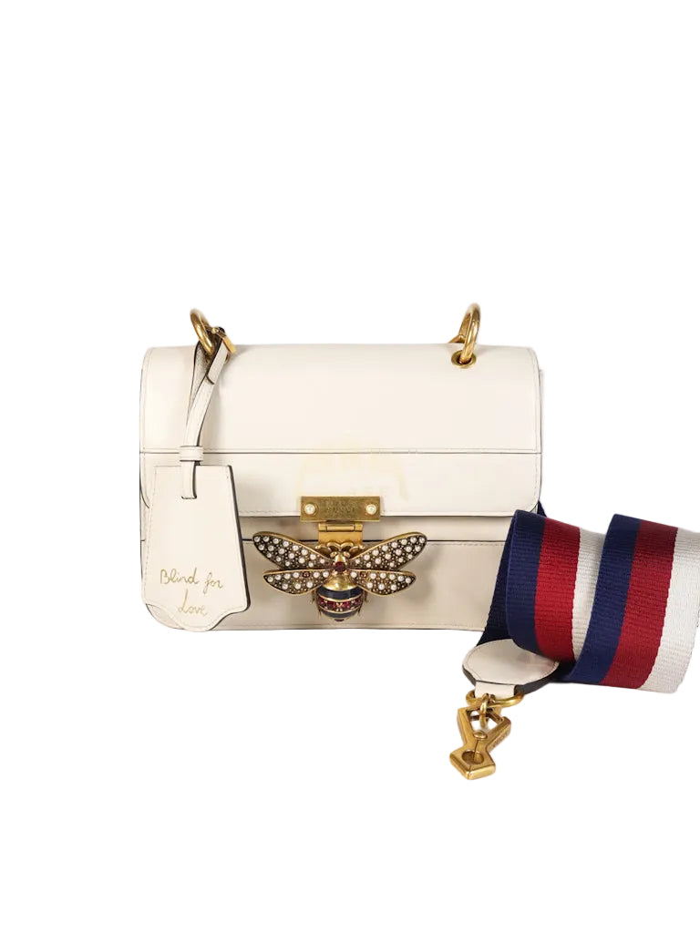 Queen Margaret Flap Bag in Off-White Calfskin Leather | Purse Maison Luxury Bags Shop