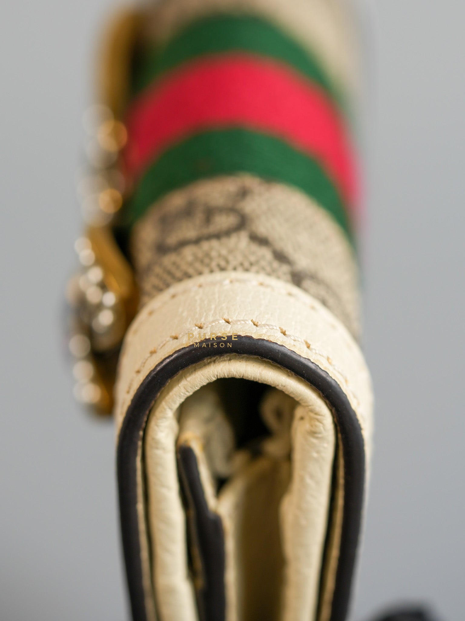 Queen Margaret Monogram Web Canvas Wallet | Purse Maison Luxury Bags Shop