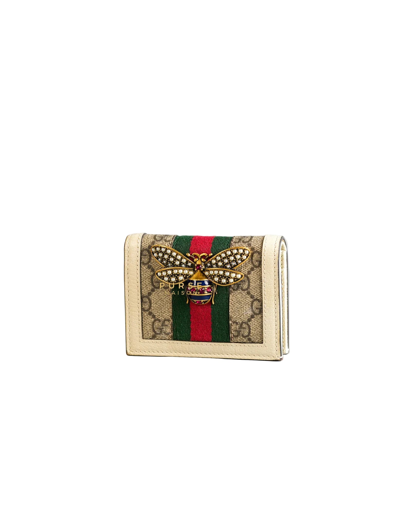 Queen Margaret Monogram Web Canvas Wallet | Purse Maison Luxury Bags Shop