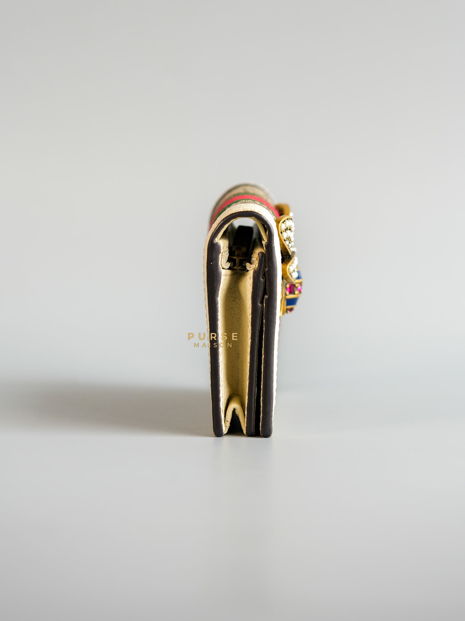 Queen Margaret Monogram Web Canvas Wallet | Purse Maison Luxury Bags Shop