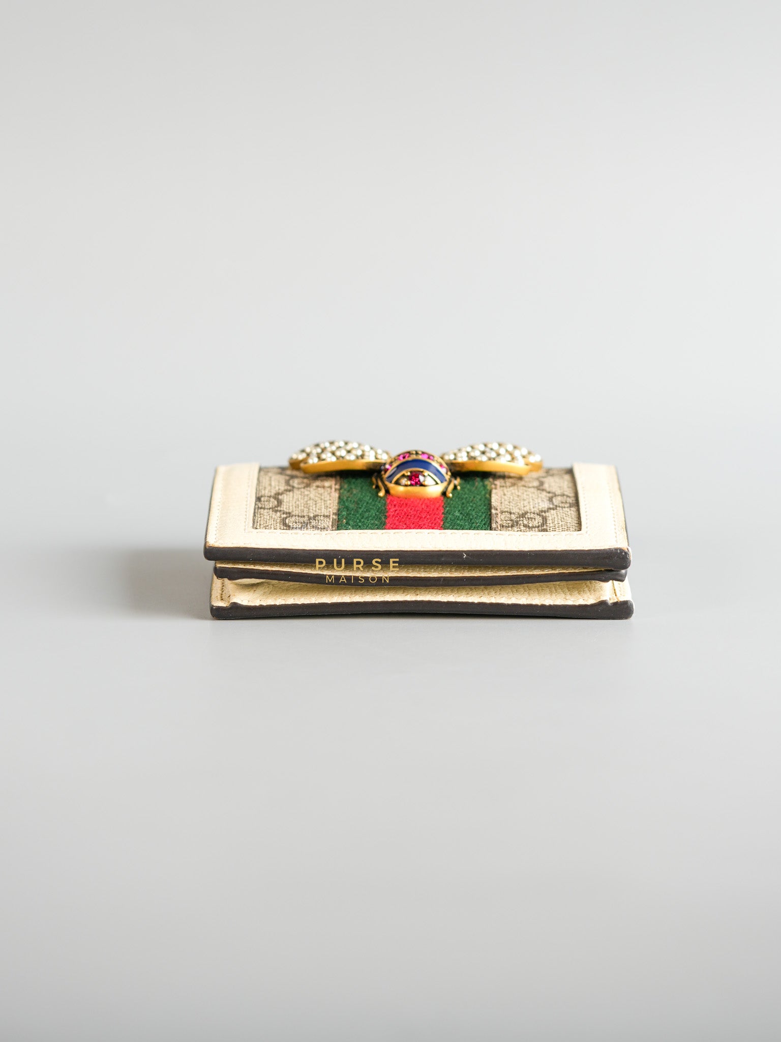 Queen Margaret Monogram Web Canvas Wallet | Purse Maison Luxury Bags Shop