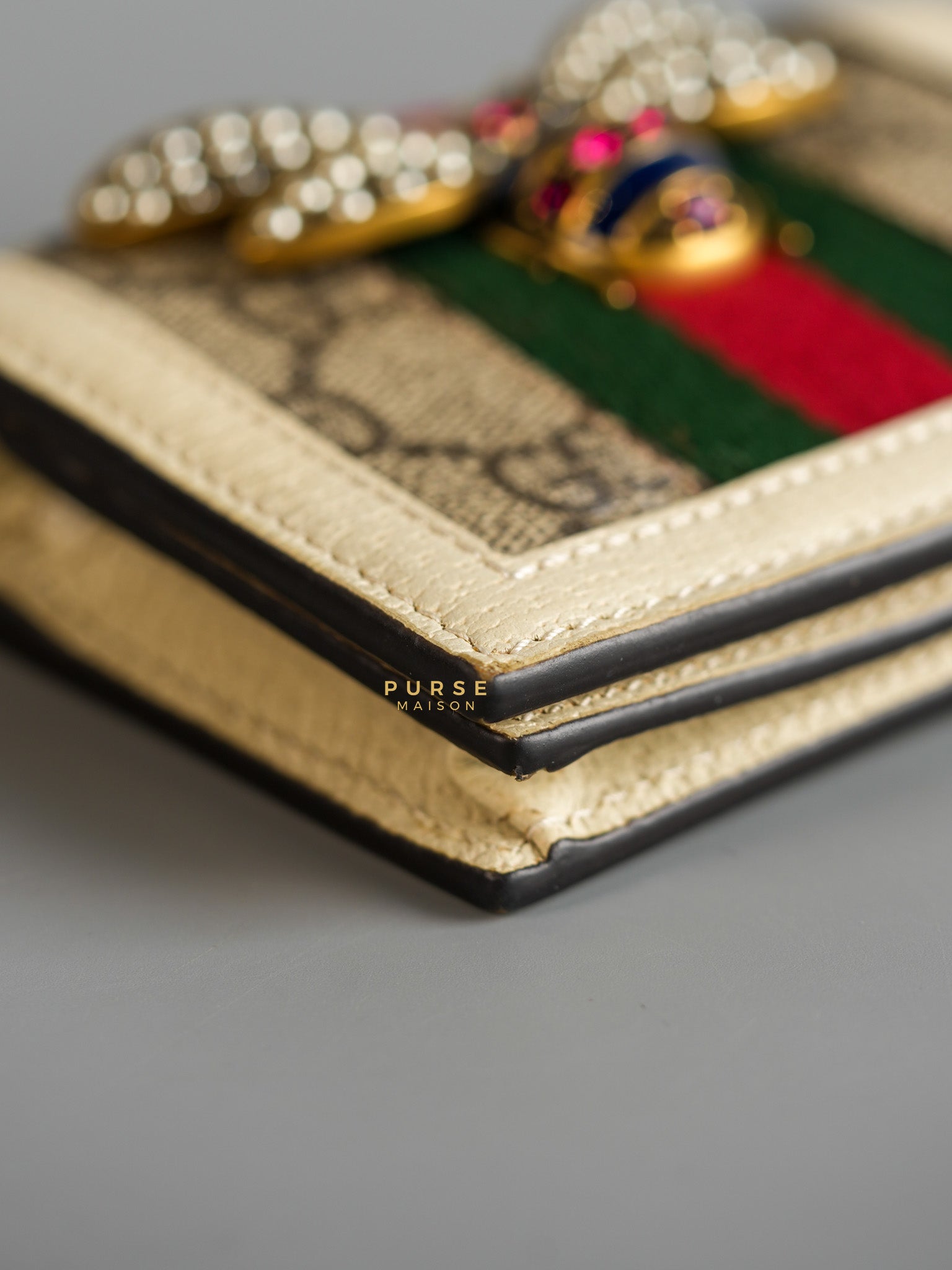 Queen Margaret Monogram Web Canvas Wallet | Purse Maison Luxury Bags Shop