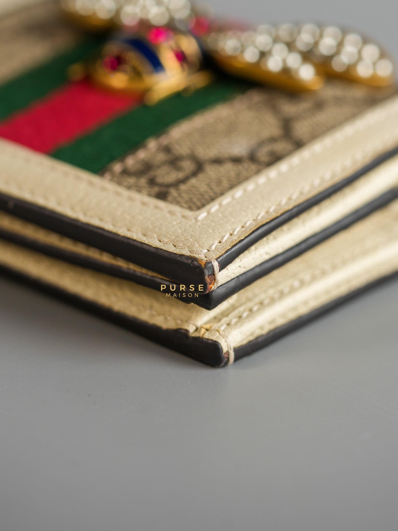 Queen Margaret Monogram Web Canvas Wallet | Purse Maison Luxury Bags Shop