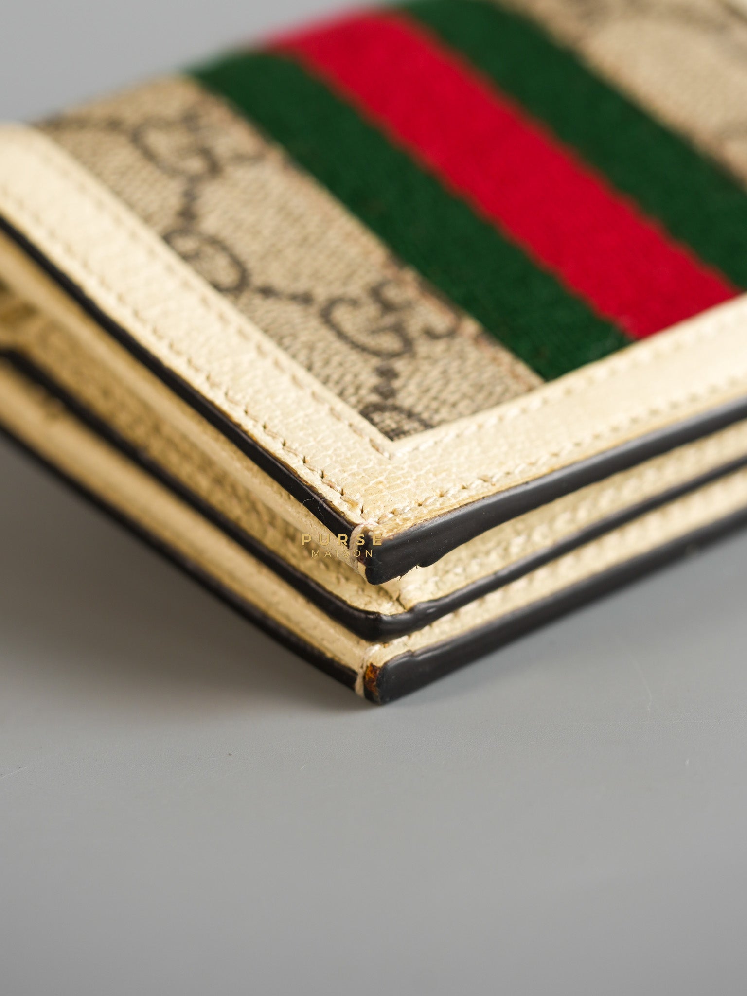 Queen Margaret Monogram Web Canvas Wallet | Purse Maison Luxury Bags Shop