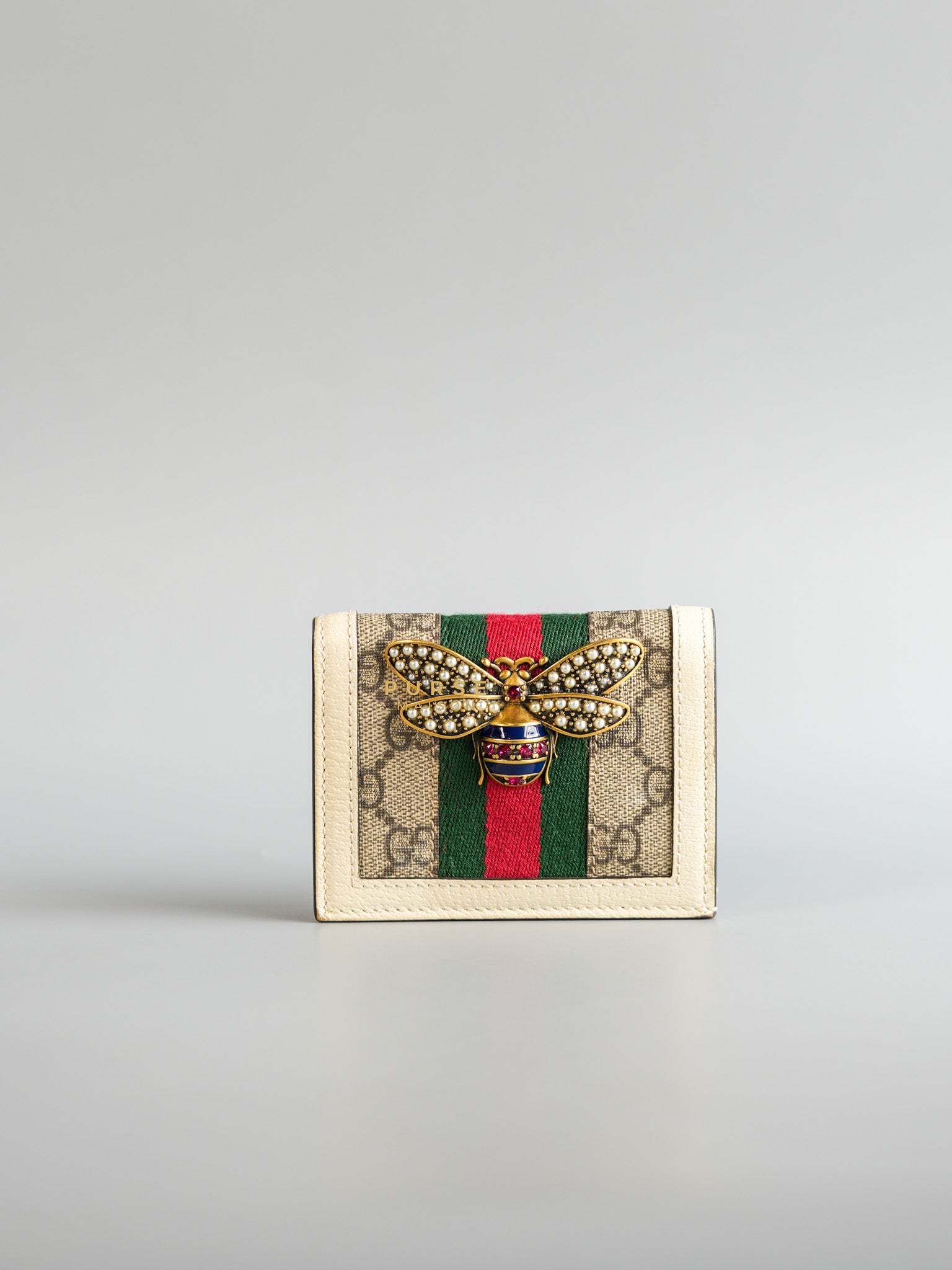 Queen Margaret Monogram Web Canvas Wallet | Purse Maison Luxury Bags Shop