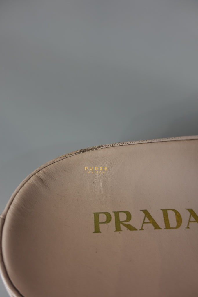 Quilted Nappa Leather Women's Slides in Beige Size 39 Eu (24.5 cm) | Purse Maison Luxury Bags Shop