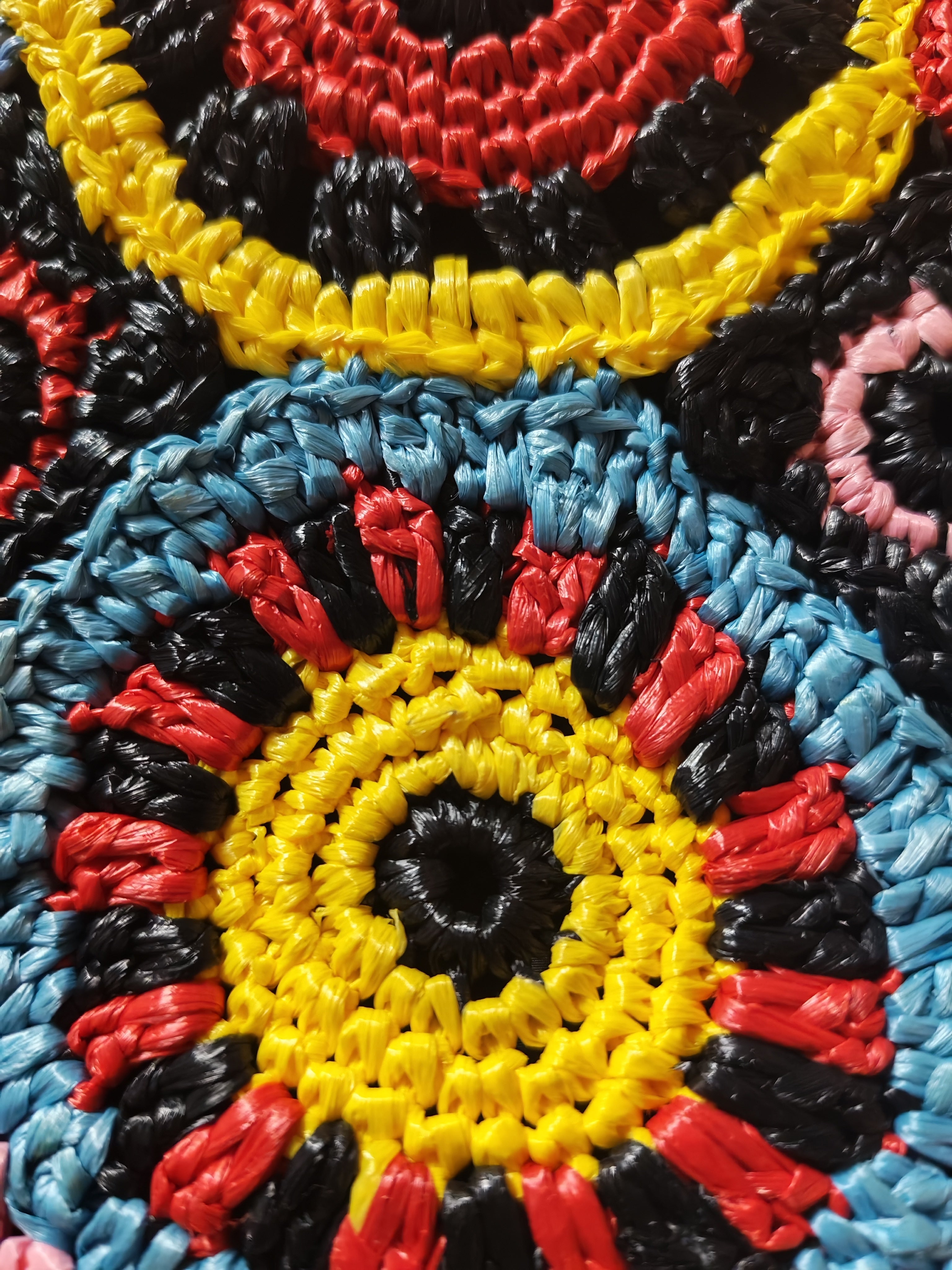 Raffia Circle Multicolour Tote Bag | Purse Maison Luxury Bags Shop