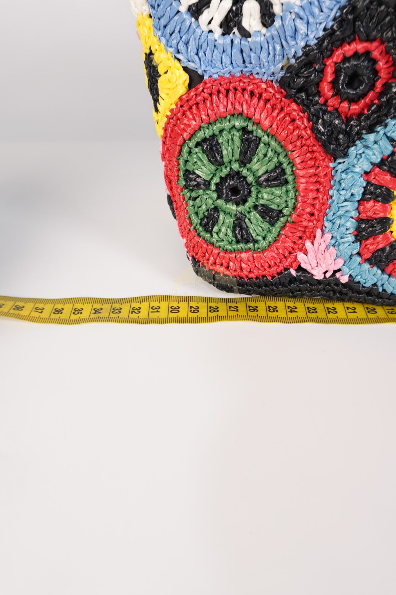 Raffia Circle Multicolour Tote Bag | Purse Maison Luxury Bags Shop