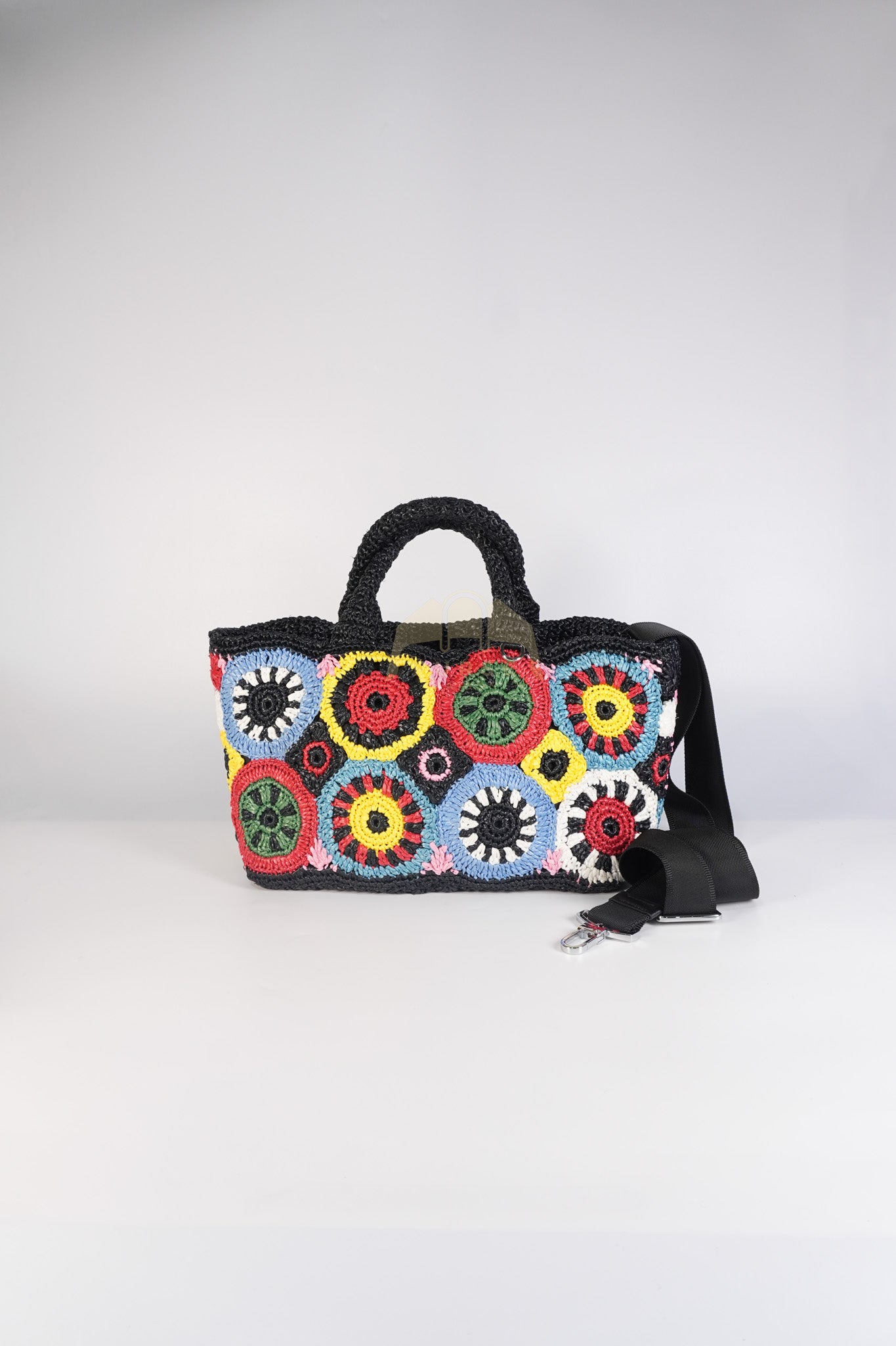 Raffia Circle Multicolour Tote Bag | Purse Maison Luxury Bags Shop