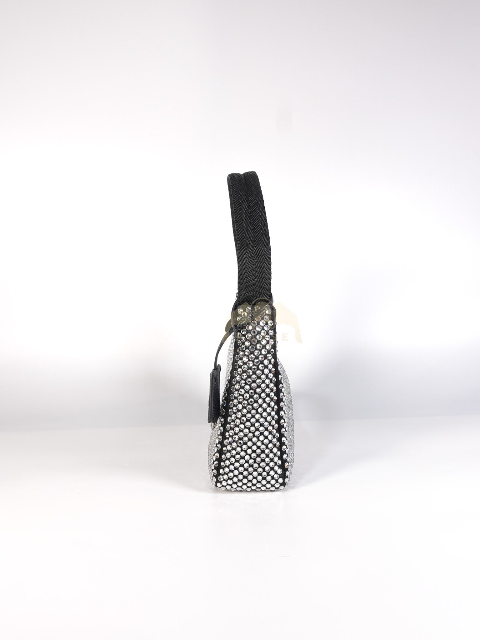 Re-Edition 2000 Black Nylon with Crystals Shoulder Bag | Purse Maison Luxury Bags Shop