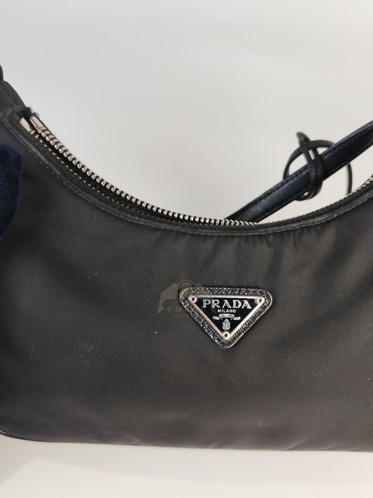 Re-Edition 2005 Shoulder Bag in Black Tessuto Nylon & Silver Hardware | Purse Maison Luxury Bags Shop