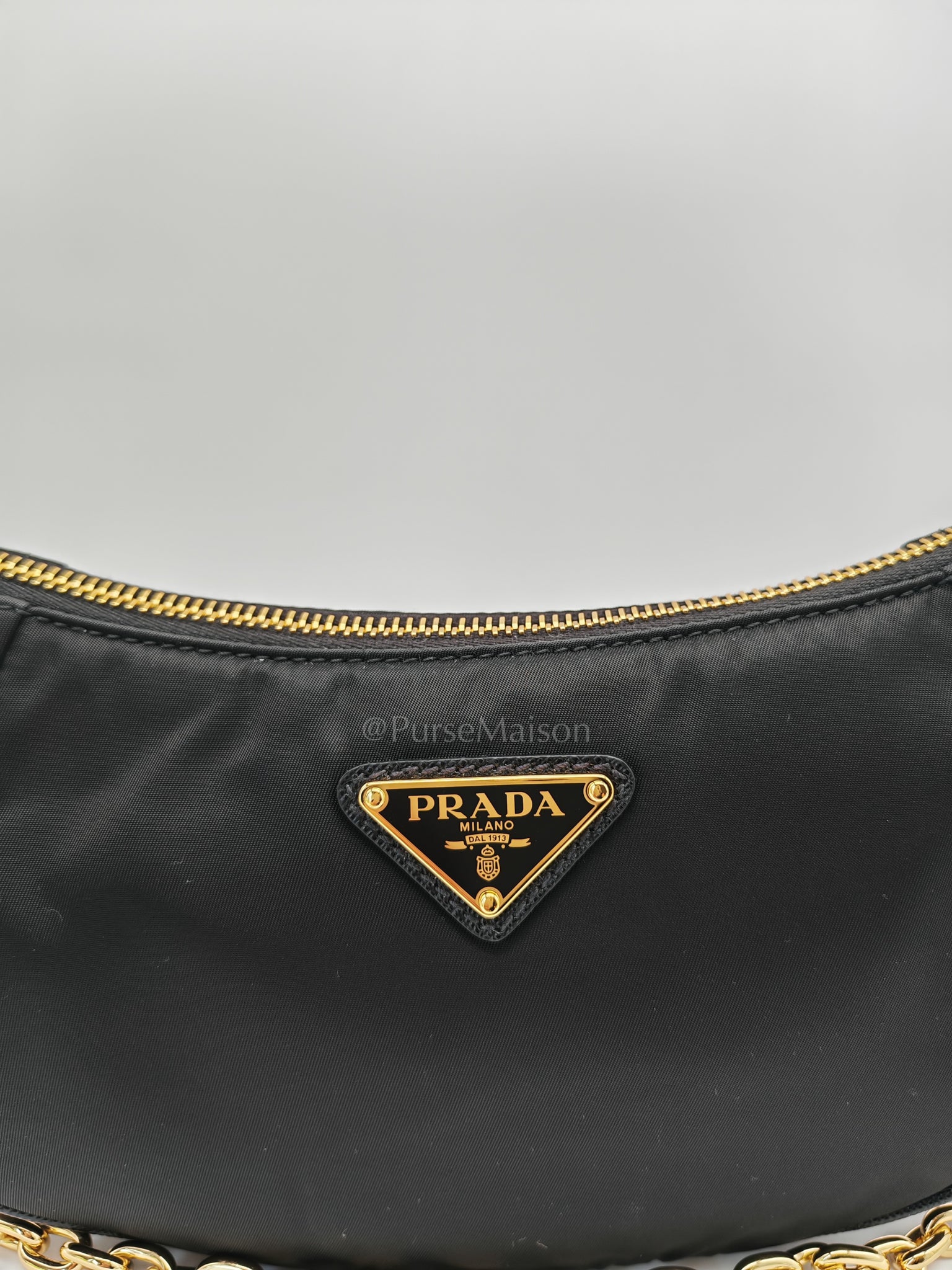 Re-Nylon Demi Lune Bandoliera Crossbody Bag | Purse Maison Luxury Bags Shop