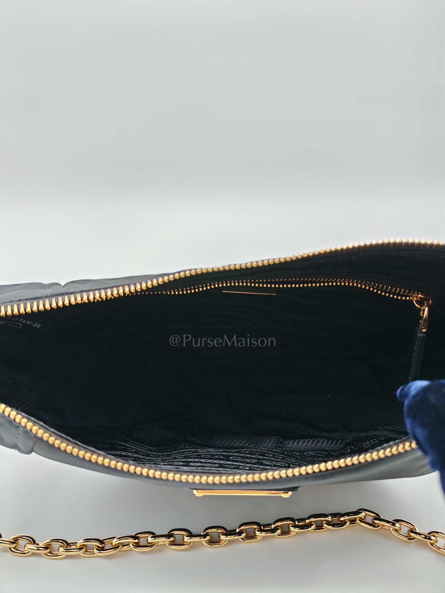 Re-Nylon Demi Lune Bandoliera Crossbody Bag | Purse Maison Luxury Bags Shop