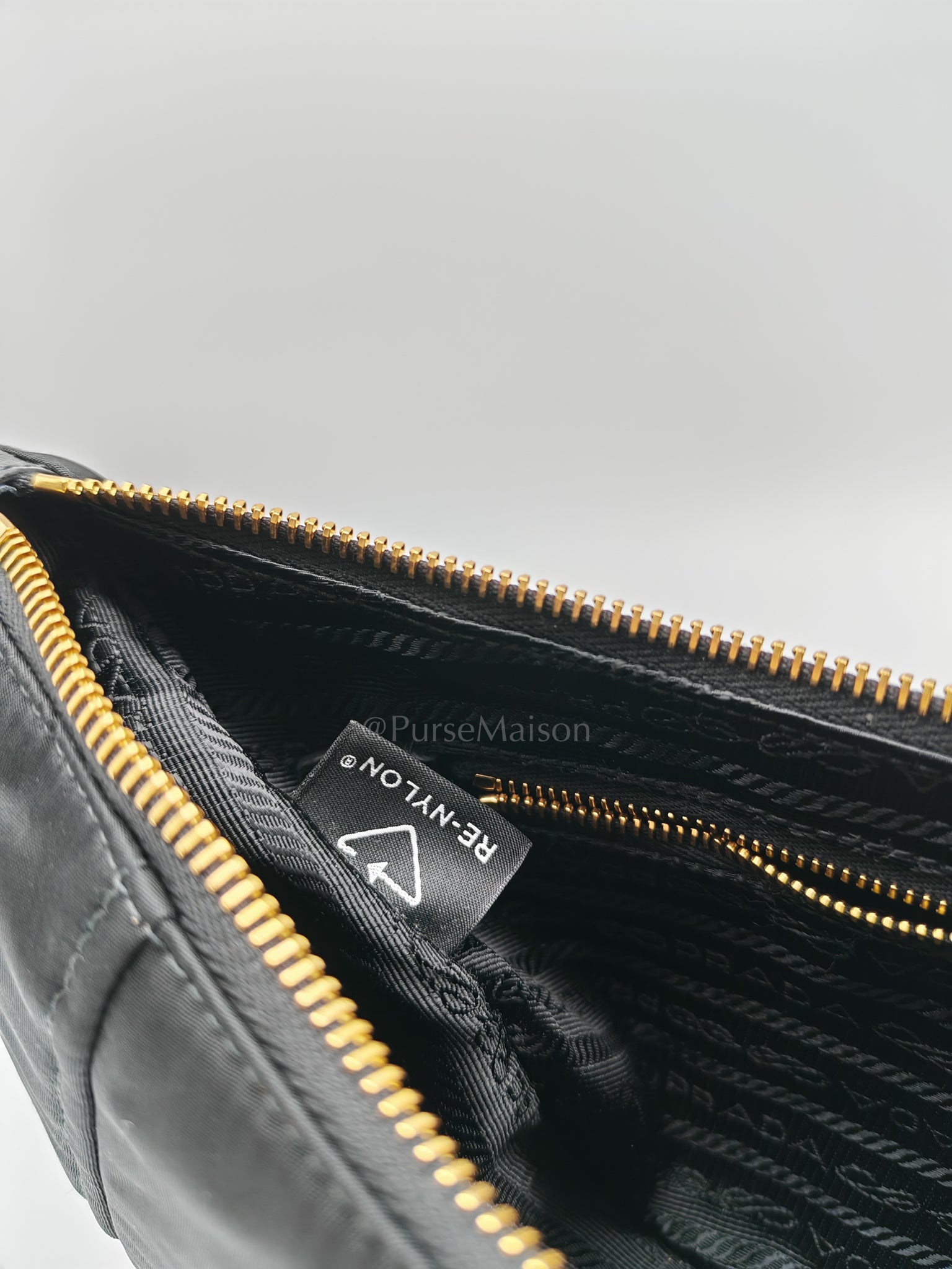 Re-Nylon Demi Lune Bandoliera Crossbody Bag | Purse Maison Luxury Bags Shop