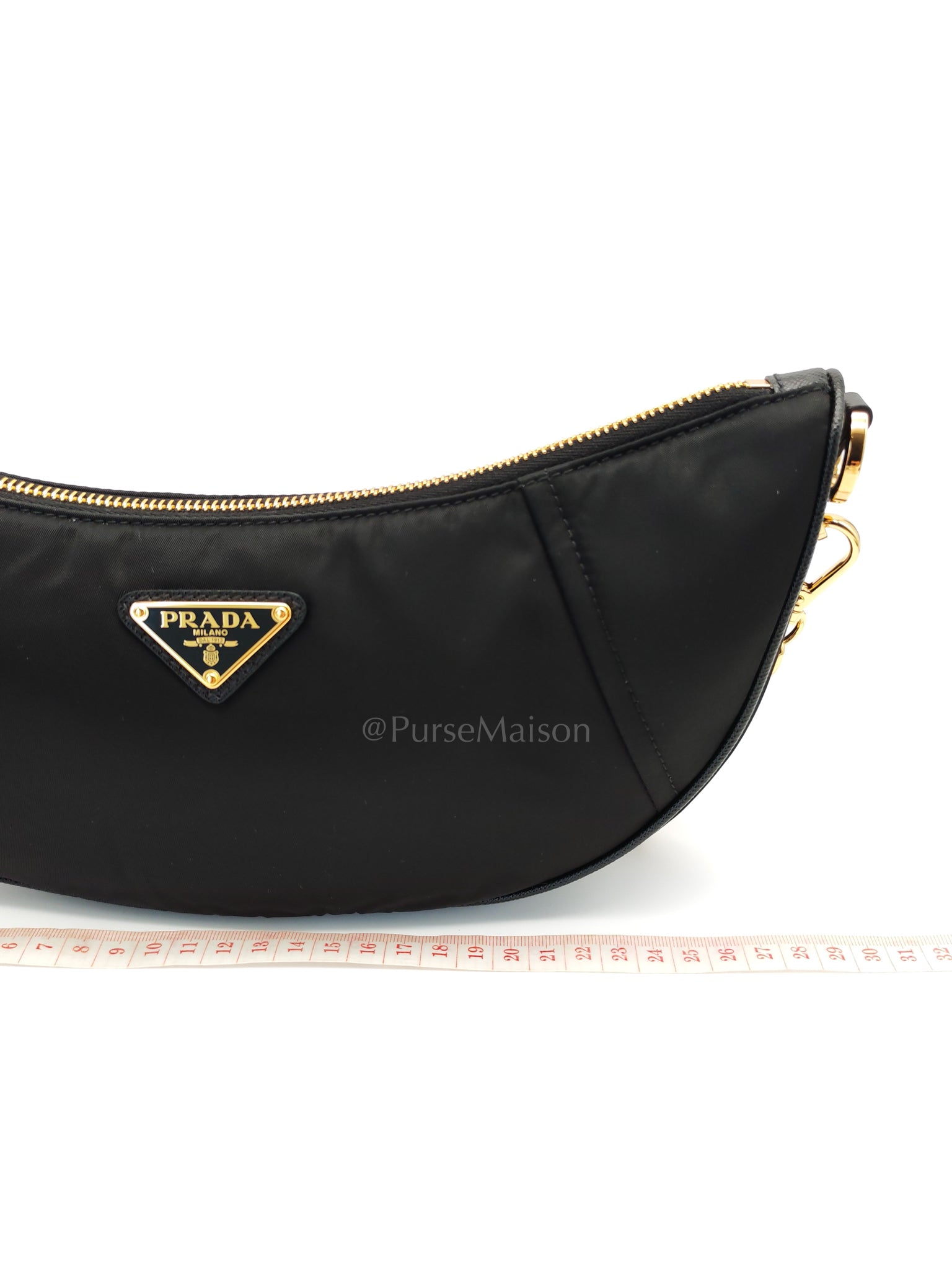 Re-Nylon Demi Lune Bandoliera Crossbody Bag | Purse Maison Luxury Bags Shop