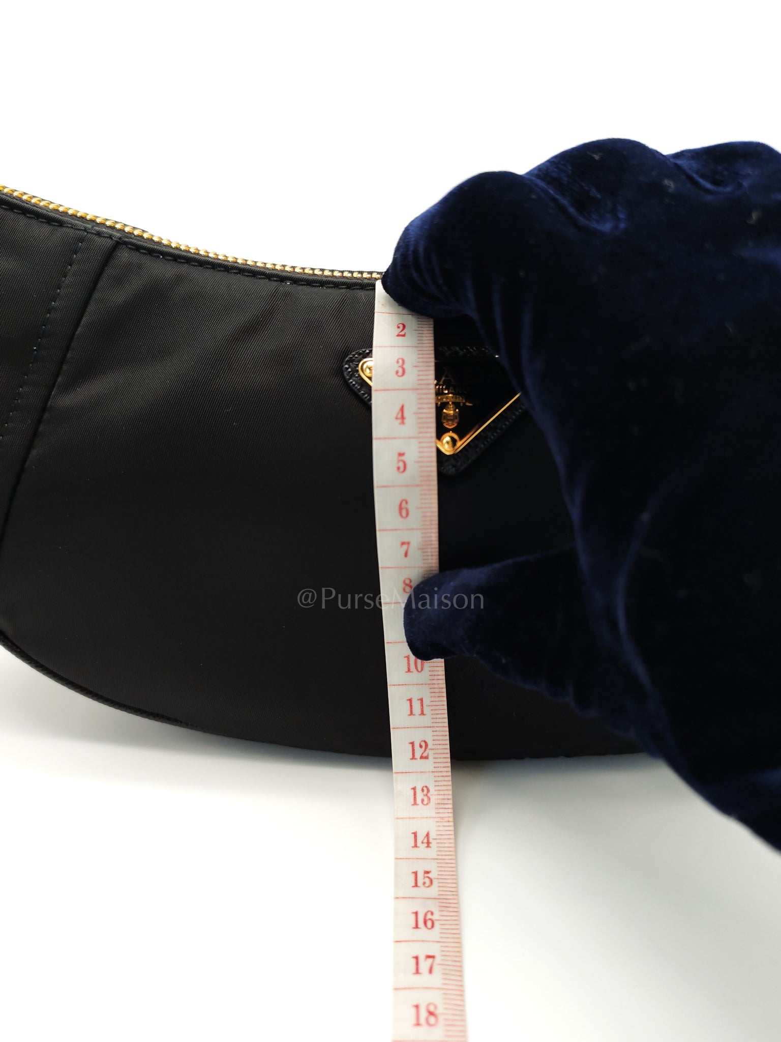 Re-Nylon Demi Lune Bandoliera Crossbody Bag | Purse Maison Luxury Bags Shop