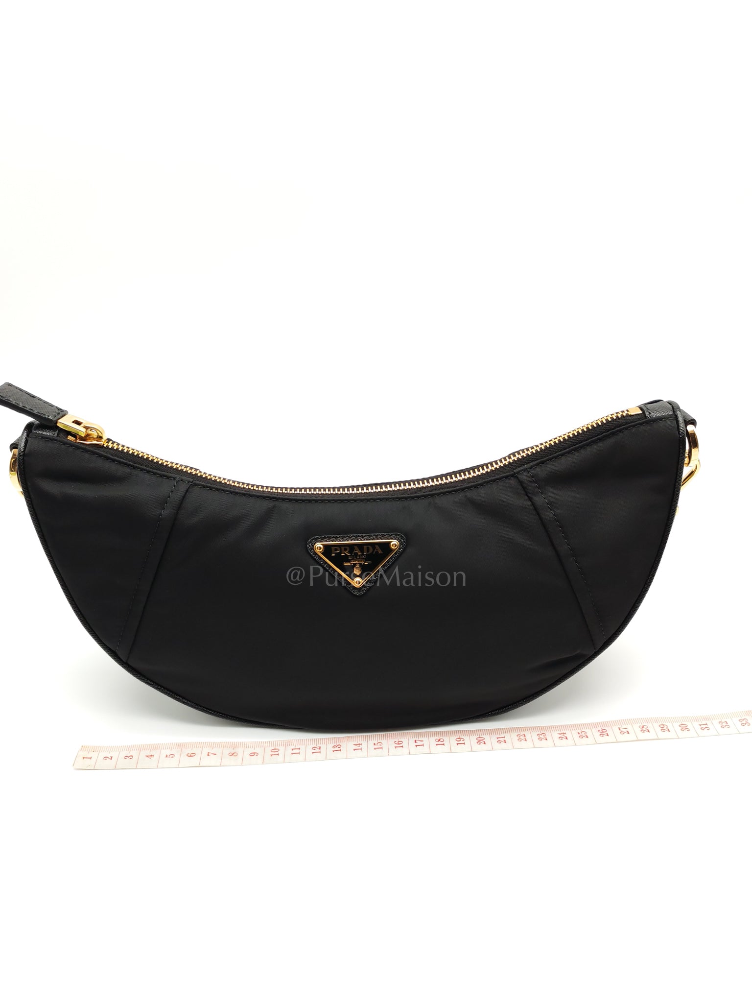 Re-Nylon Demi Lune Bandoliera Crossbody Bag | Purse Maison Luxury Bags Shop