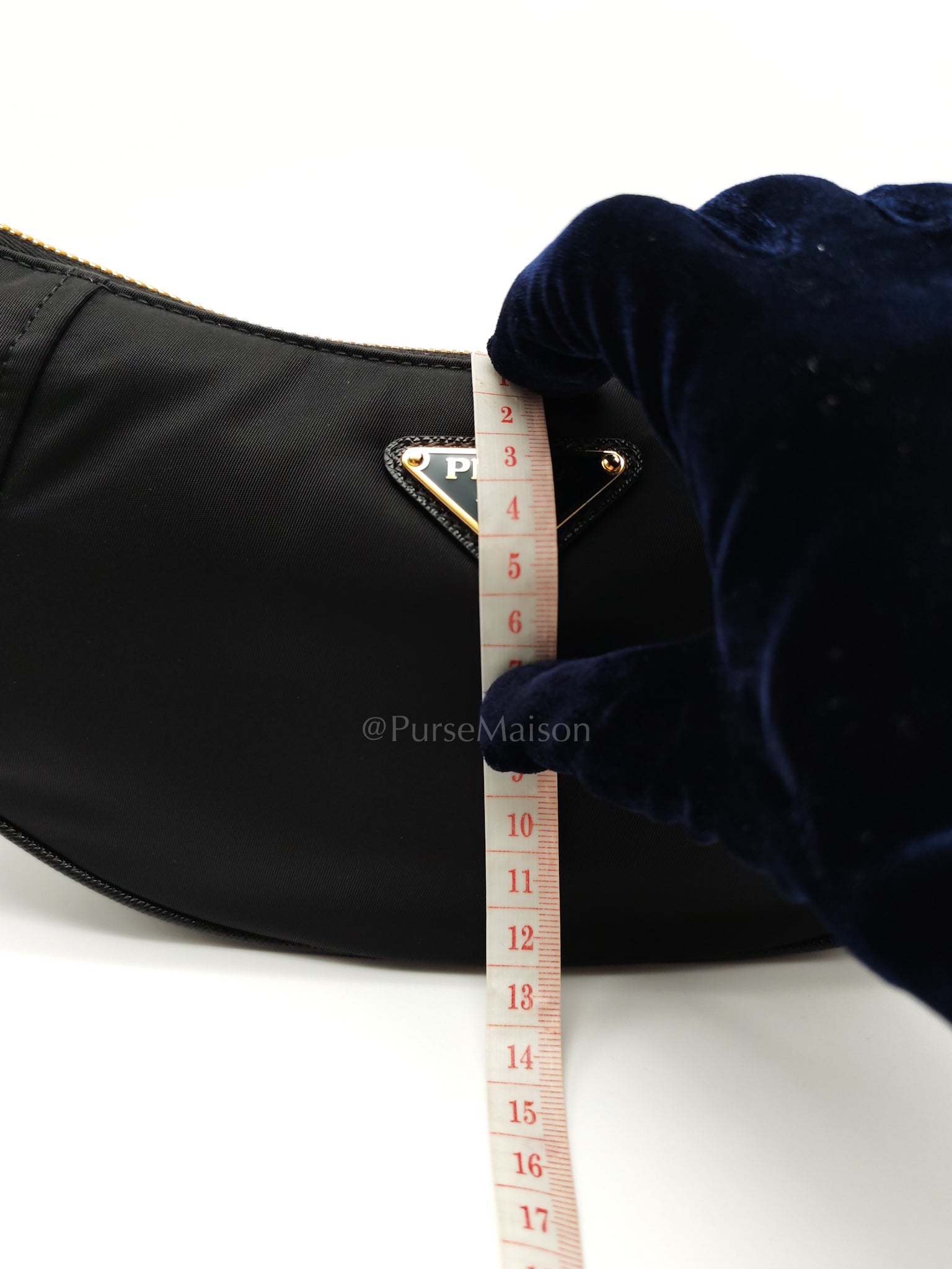 Re-Nylon Demi Lune Bandoliera Crossbody Bag | Purse Maison Luxury Bags Shop