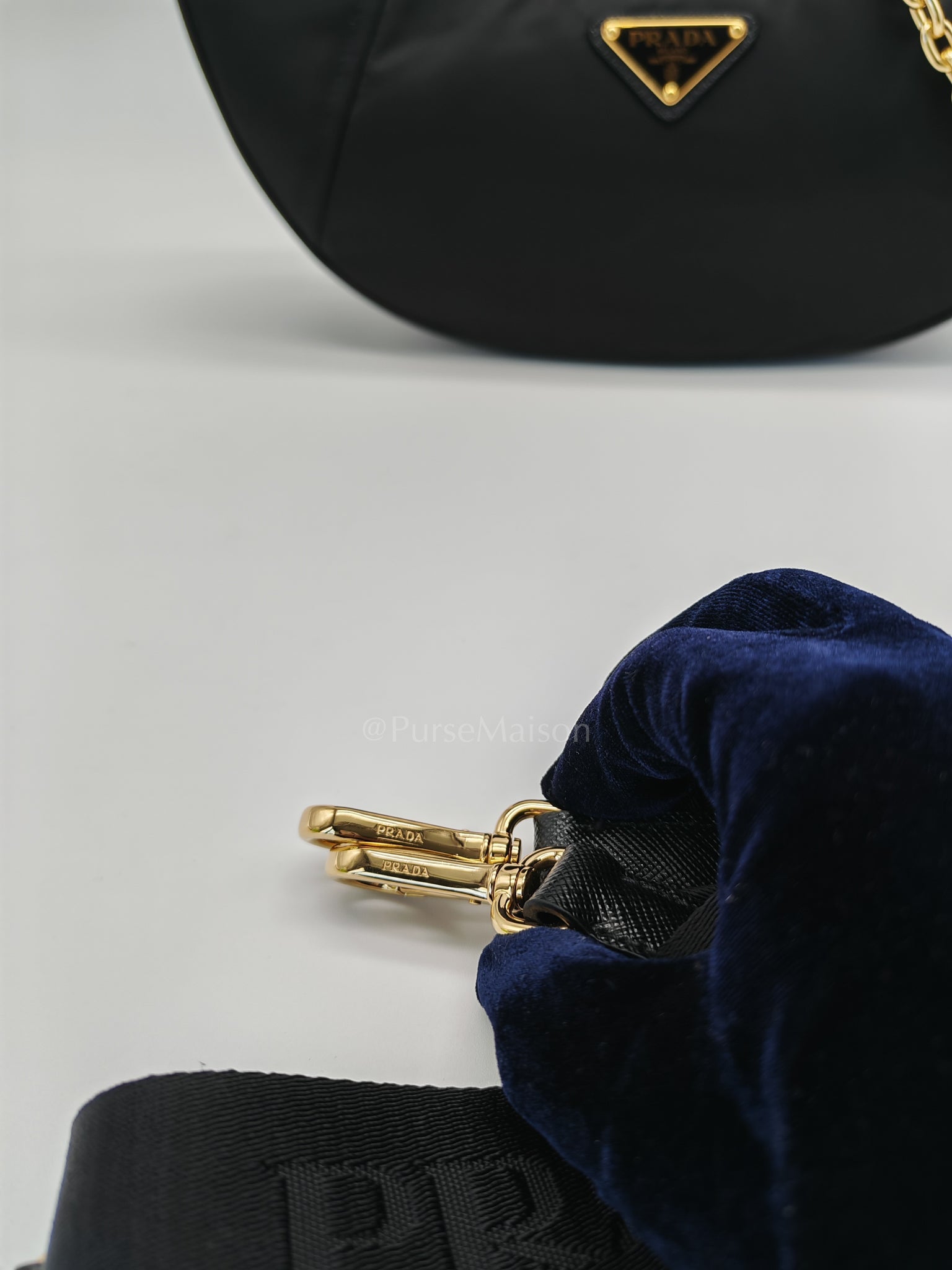 Re-Nylon Demi Lune Bandoliera Crossbody Bag | Purse Maison Luxury Bags Shop