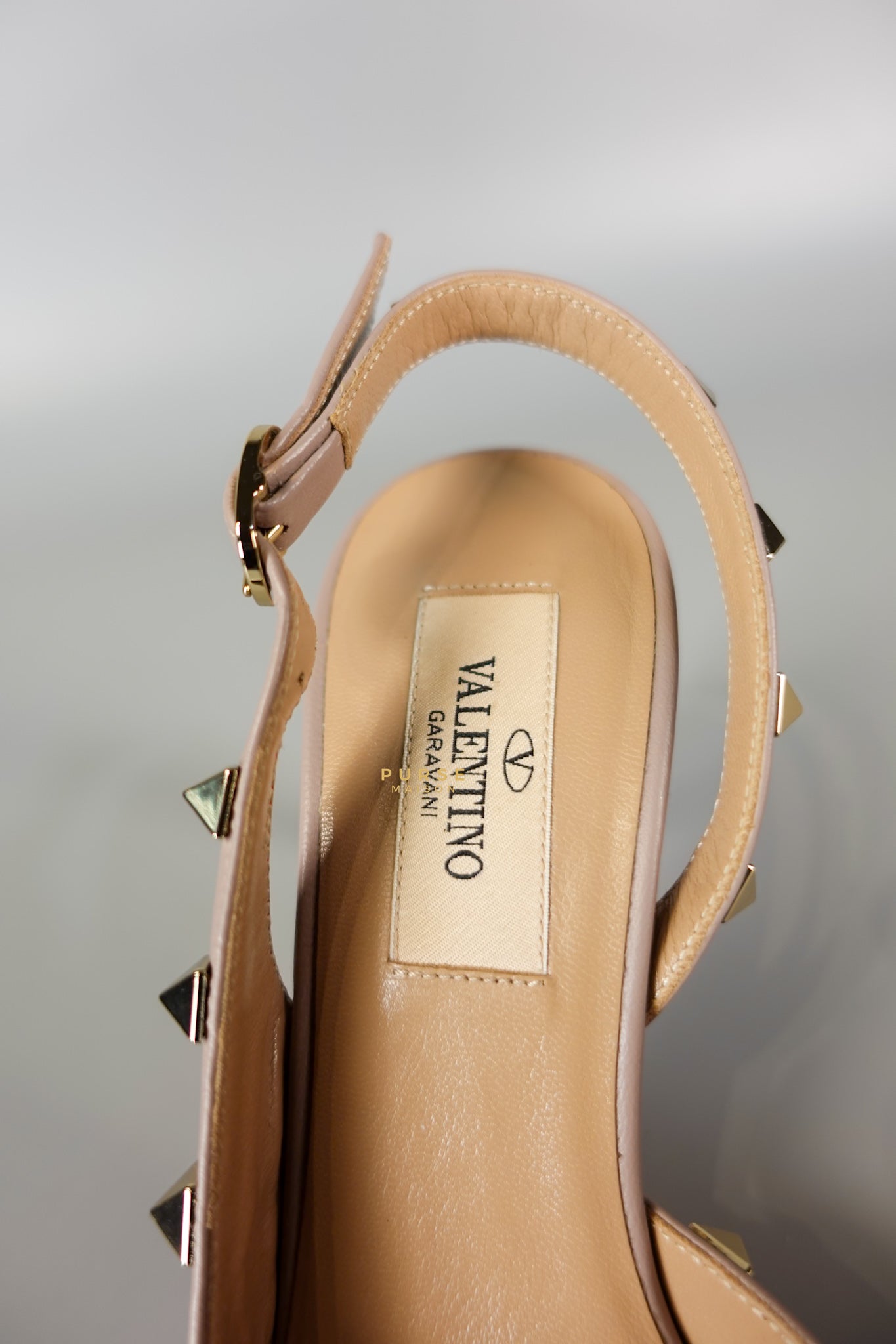 Red Leather Rockstud Slingback Pumps (Size 36EU 22.7cm) | Purse Maison Luxury Bags Shop