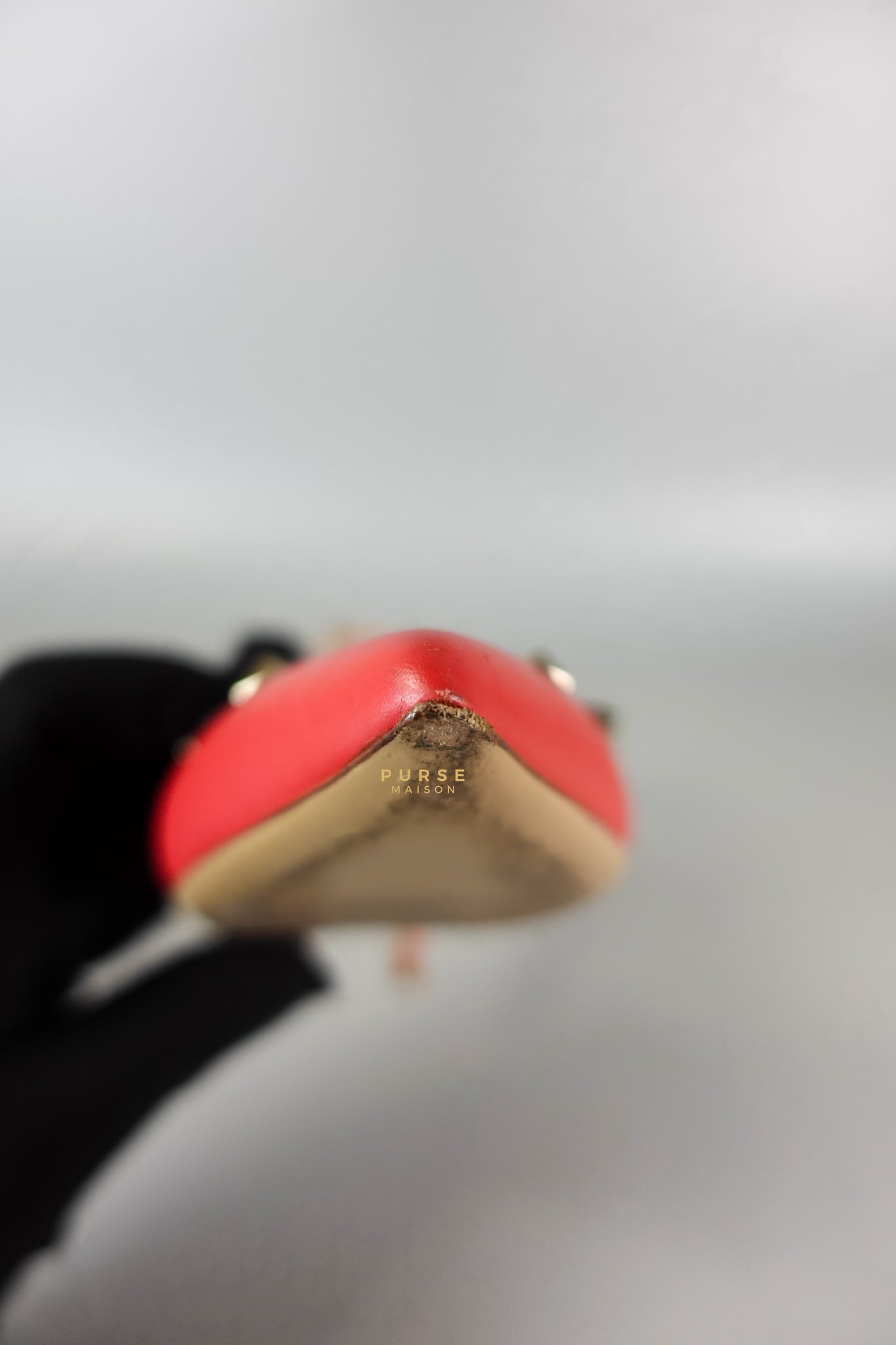 Red Leather Rockstud Slingback Pumps (Size 36EU 22.7cm) | Purse Maison Luxury Bags Shop