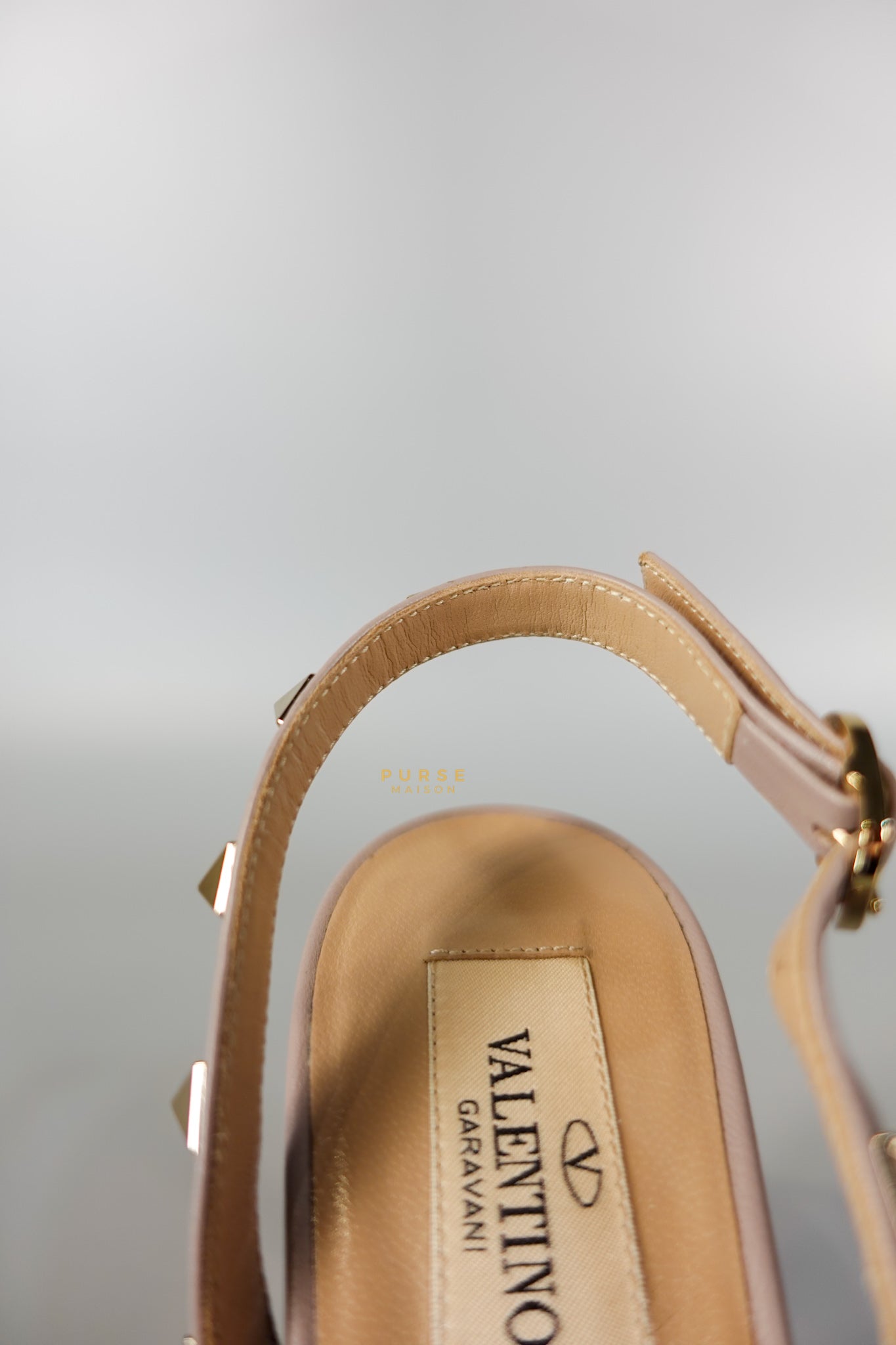 Red Leather Rockstud Slingback Pumps (Size 36EU 22.7cm) | Purse Maison Luxury Bags Shop