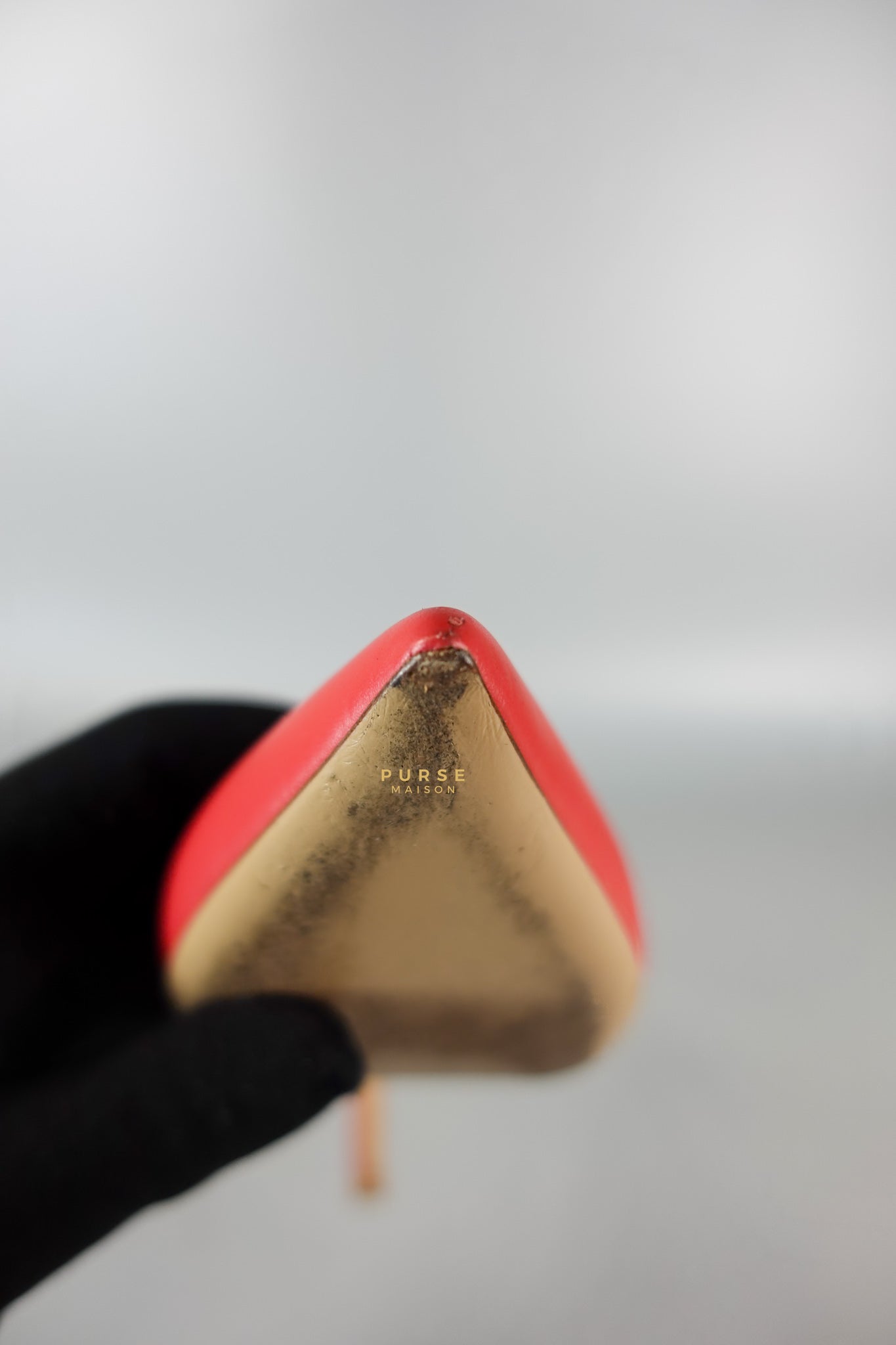 Red Leather Rockstud Slingback Pumps (Size 36EU 22.7cm) | Purse Maison Luxury Bags Shop