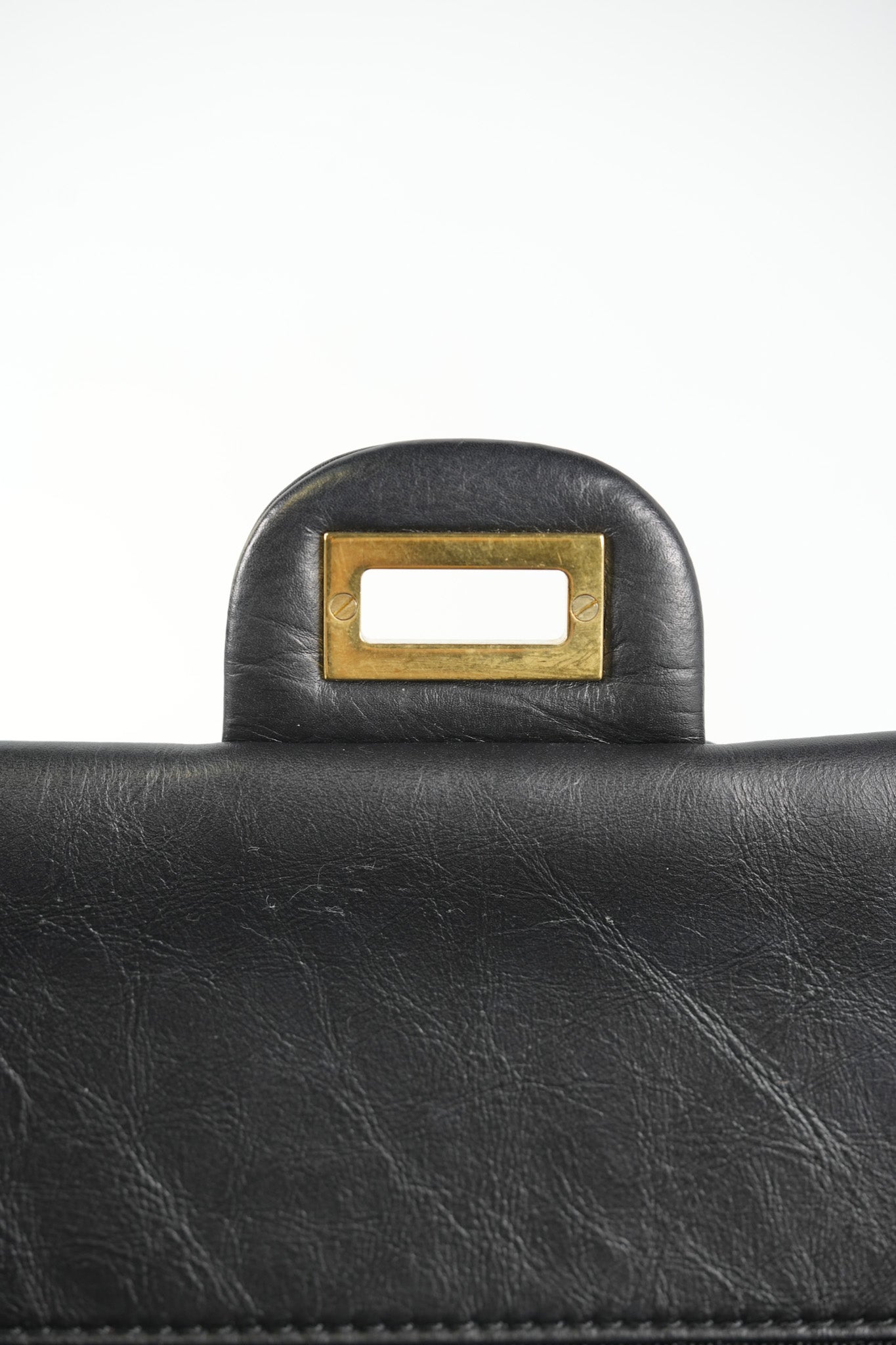 Reissue 2.55 Size 226 (Medium) in Black Quilted Calfskin Leather & Gold Hardware Series 21 | Purse Maison Luxury Bags Shop