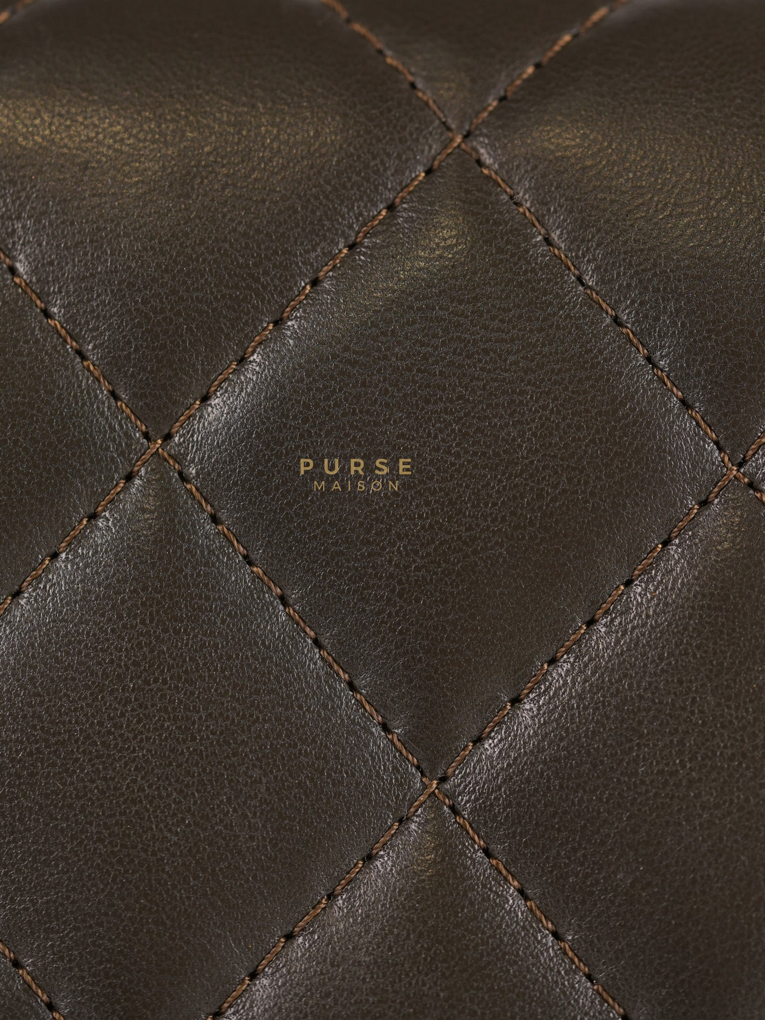 Reissue 2.55 Jumbo Bag in Charcoal Green Lambskin Leather & Gold Hardware Series 13 | Purse Maison Luxury Bags Shop