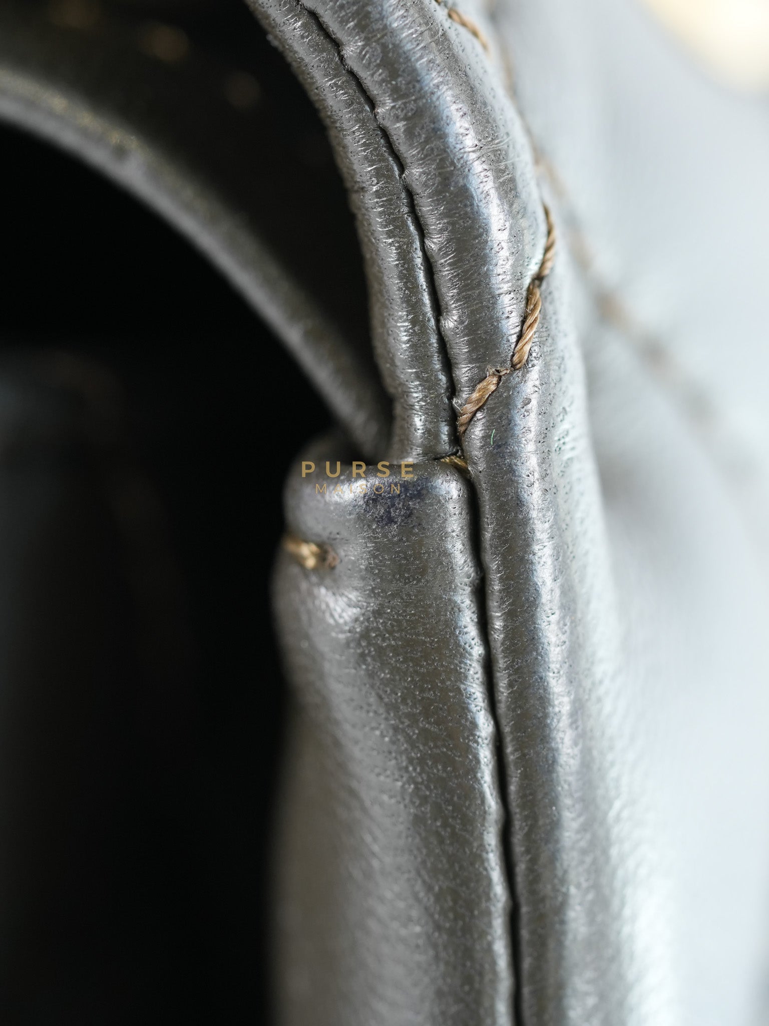 Reissue 2.55 Jumbo Bag in Charcoal Green Lambskin Leather & Gold Hardware Series 13 | Purse Maison Luxury Bags Shop