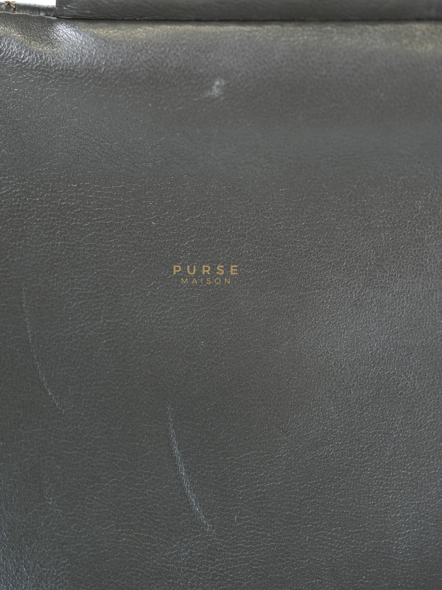 Reissue 2.55 Jumbo Bag in Charcoal Green Lambskin Leather & Gold Hardware Series 13 | Purse Maison Luxury Bags Shop