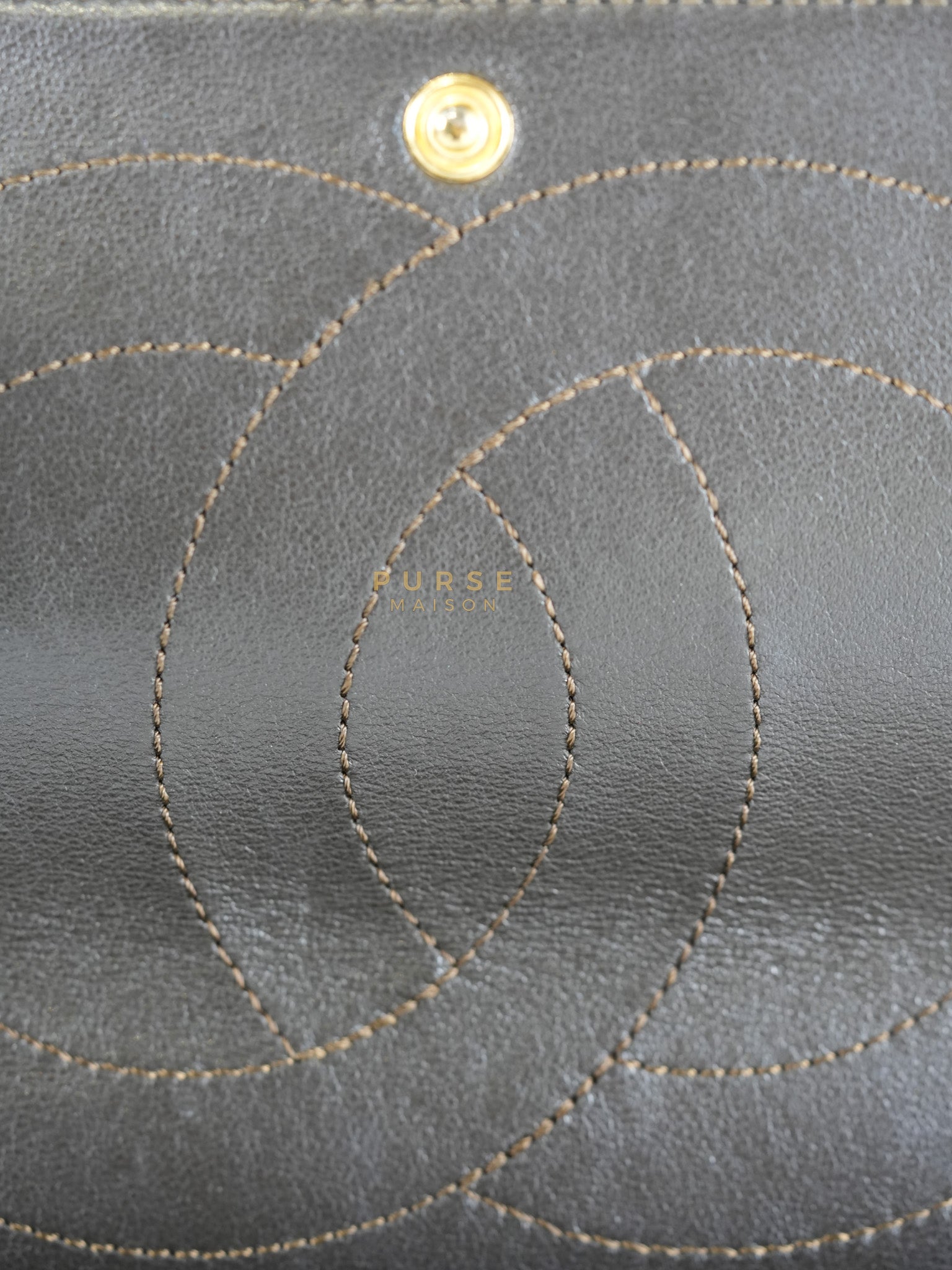 Reissue 2.55 Jumbo Bag in Charcoal Green Lambskin Leather & Gold Hardware Series 13 | Purse Maison Luxury Bags Shop