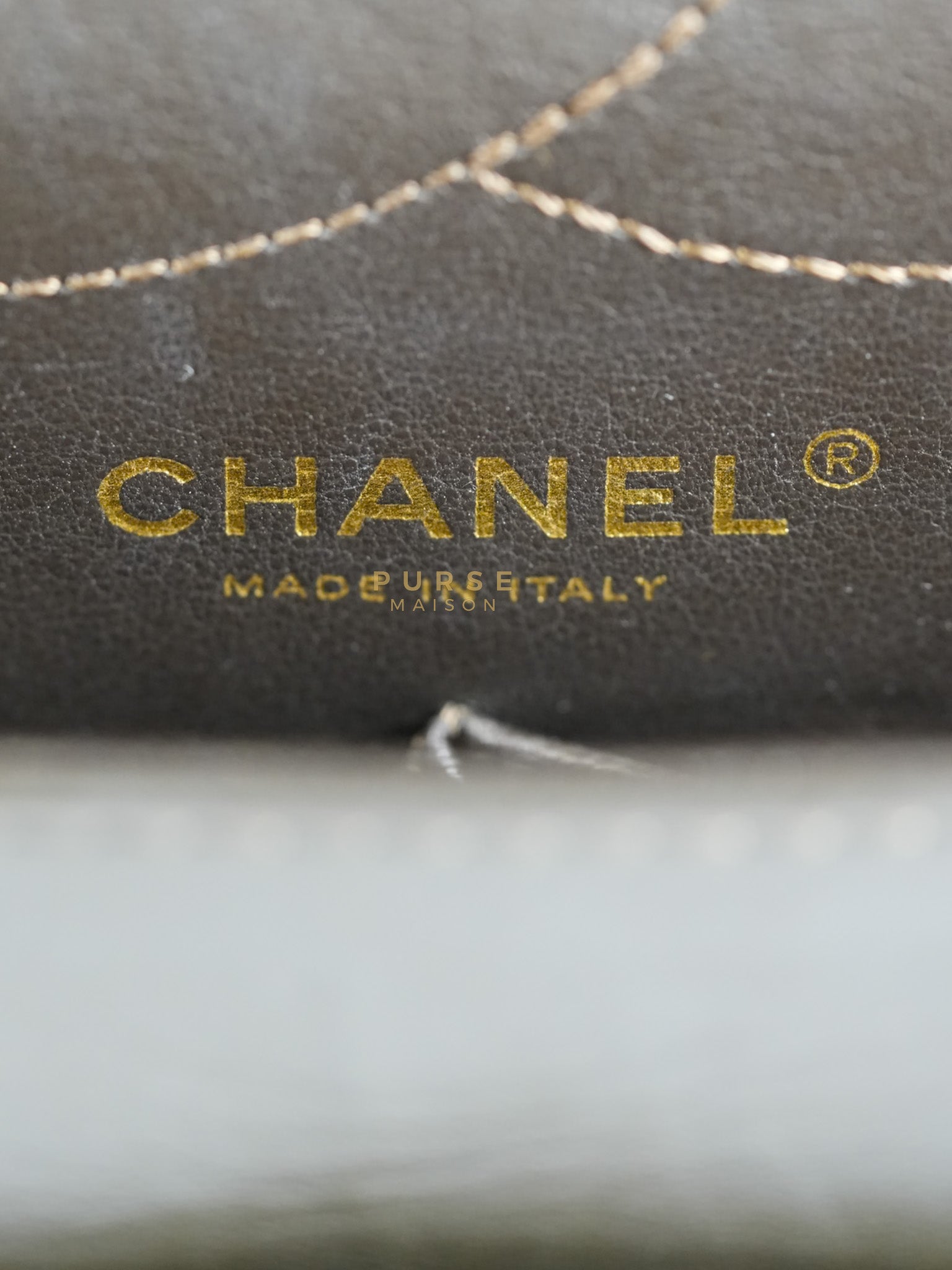 Reissue 2.55 Jumbo Bag in Charcoal Green Lambskin Leather & Gold Hardware Series 13 | Purse Maison Luxury Bags Shop