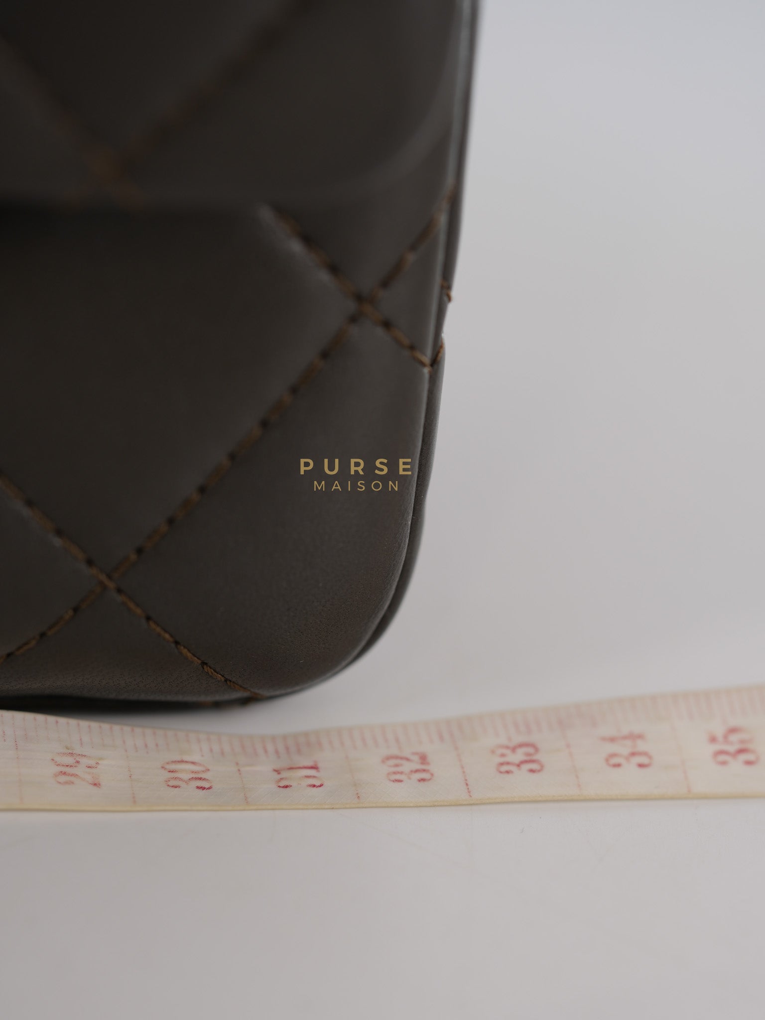 Reissue 2.55 Jumbo Bag in Charcoal Green Lambskin Leather & Gold Hardware Series 13 | Purse Maison Luxury Bags Shop