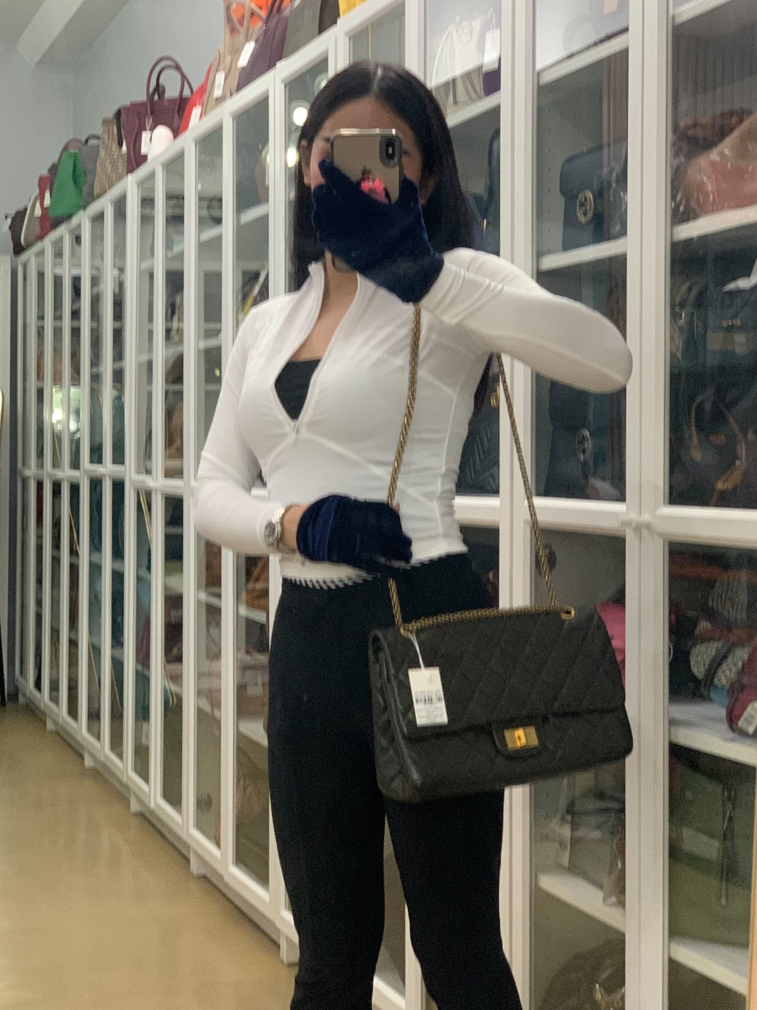 Reissue 2.55 Jumbo Bag in Charcoal Green Lambskin Leather & Gold Hardware Series 13 | Purse Maison Luxury Bags Shop