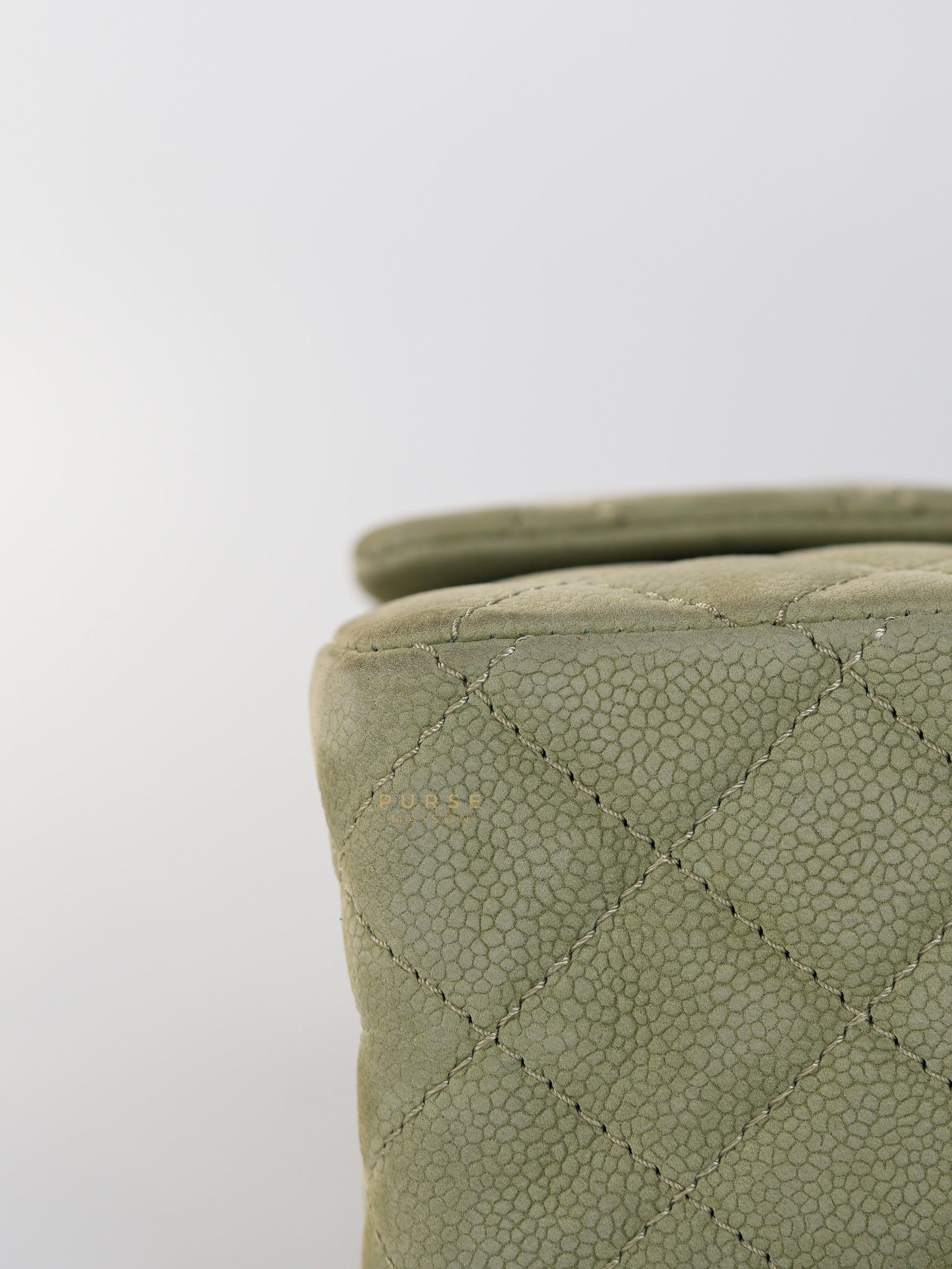 Reissue 2.55 Medium Pistachio Suede Leather Ruthenium Hardware Series 17 | Purse Maison Luxury Bags Shop