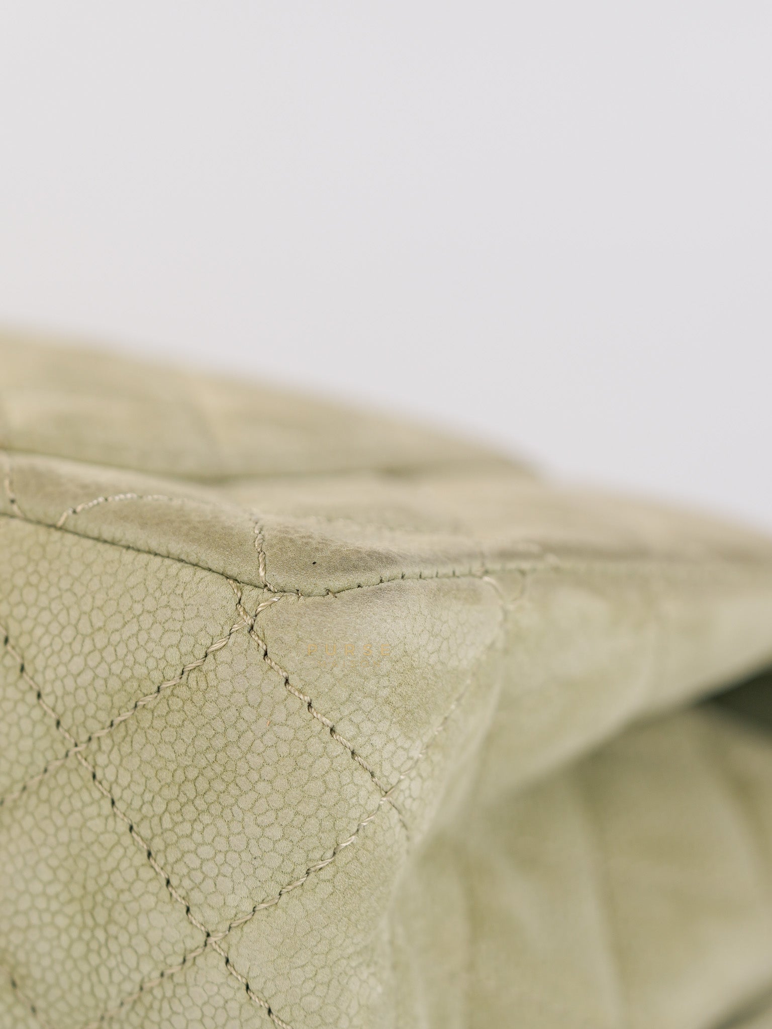 Reissue 2.55 Medium Pistachio Suede Leather Ruthenium Hardware Series 17 | Purse Maison Luxury Bags Shop