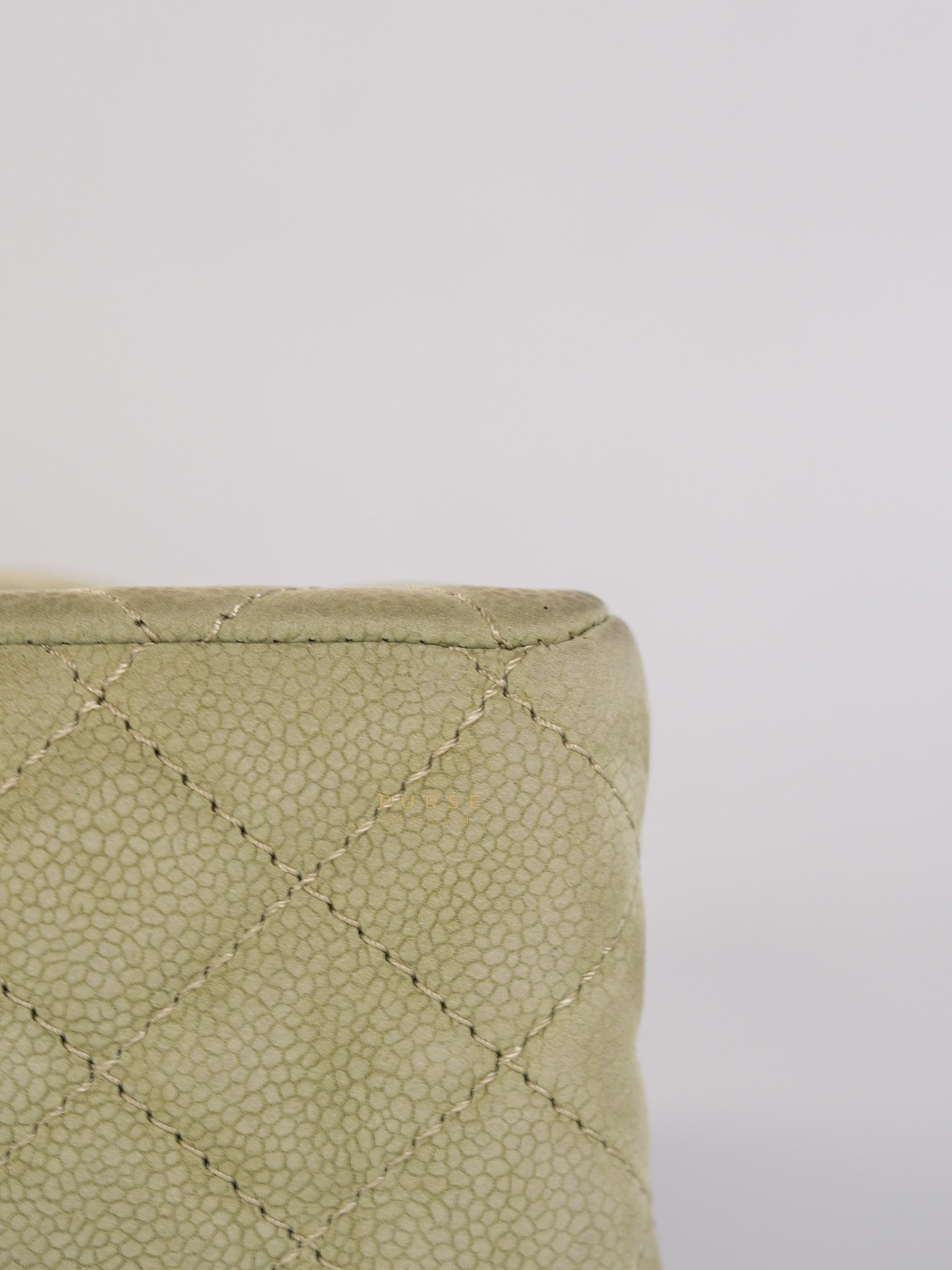 Reissue 2.55 Medium Pistachio Suede Leather Ruthenium Hardware Series 17 | Purse Maison Luxury Bags Shop