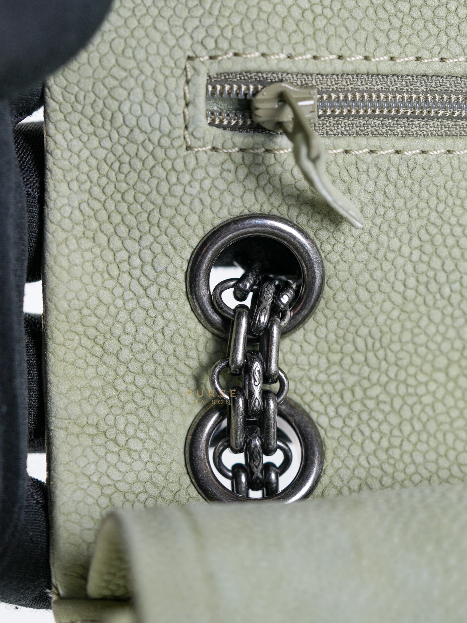 Reissue 2.55 Medium Pistachio Suede Leather Ruthenium Hardware Series 17 | Purse Maison Luxury Bags Shop