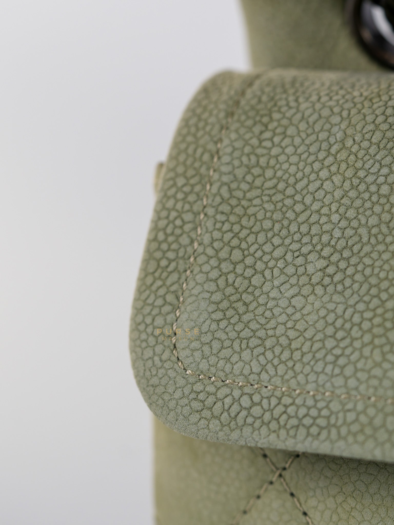 Reissue 2.55 Medium Pistachio Suede Leather Ruthenium Hardware Series 17 | Purse Maison Luxury Bags Shop